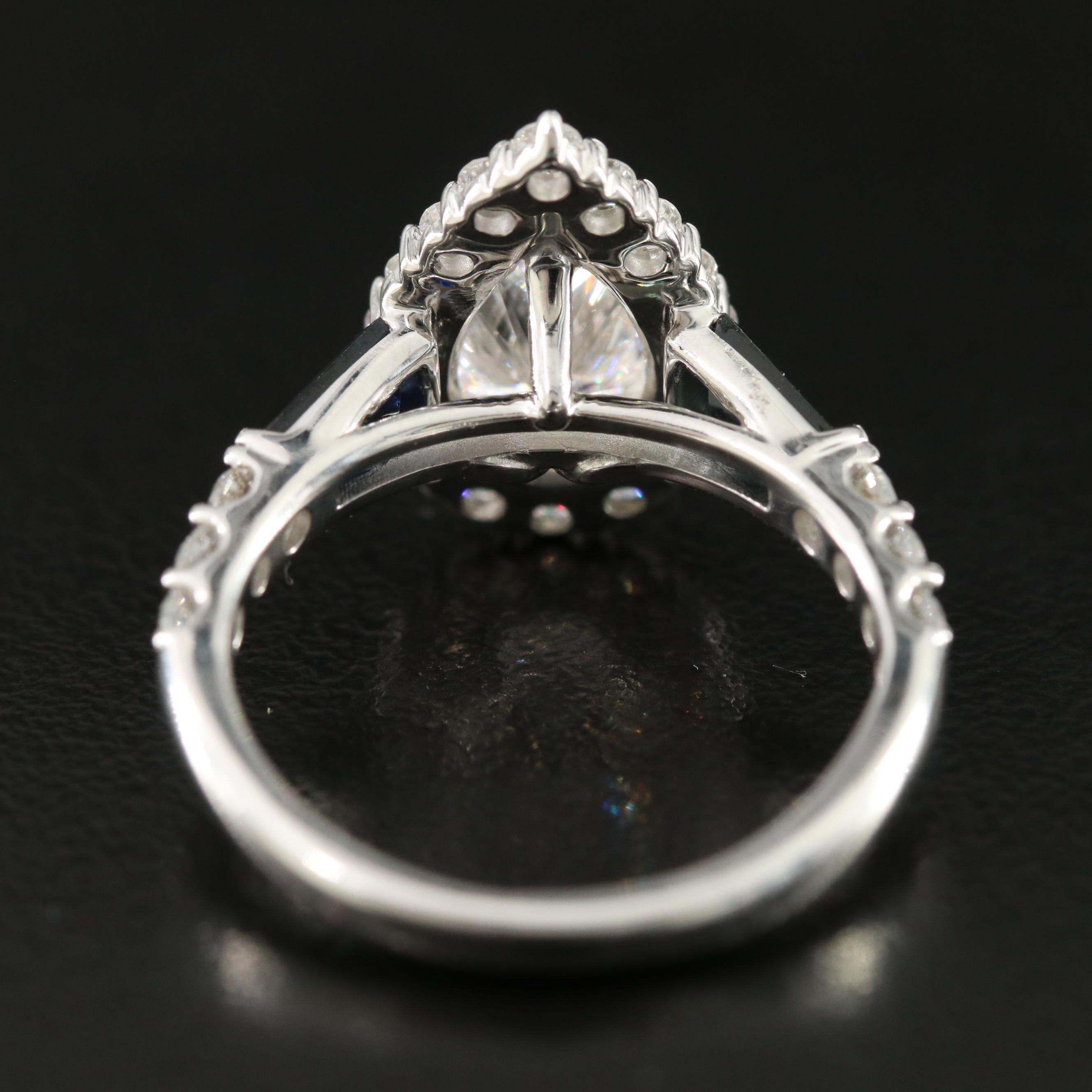 Vera Wang "Love" 14K 2.25 CTW Lab Grown Diamond and Sapphire Ring