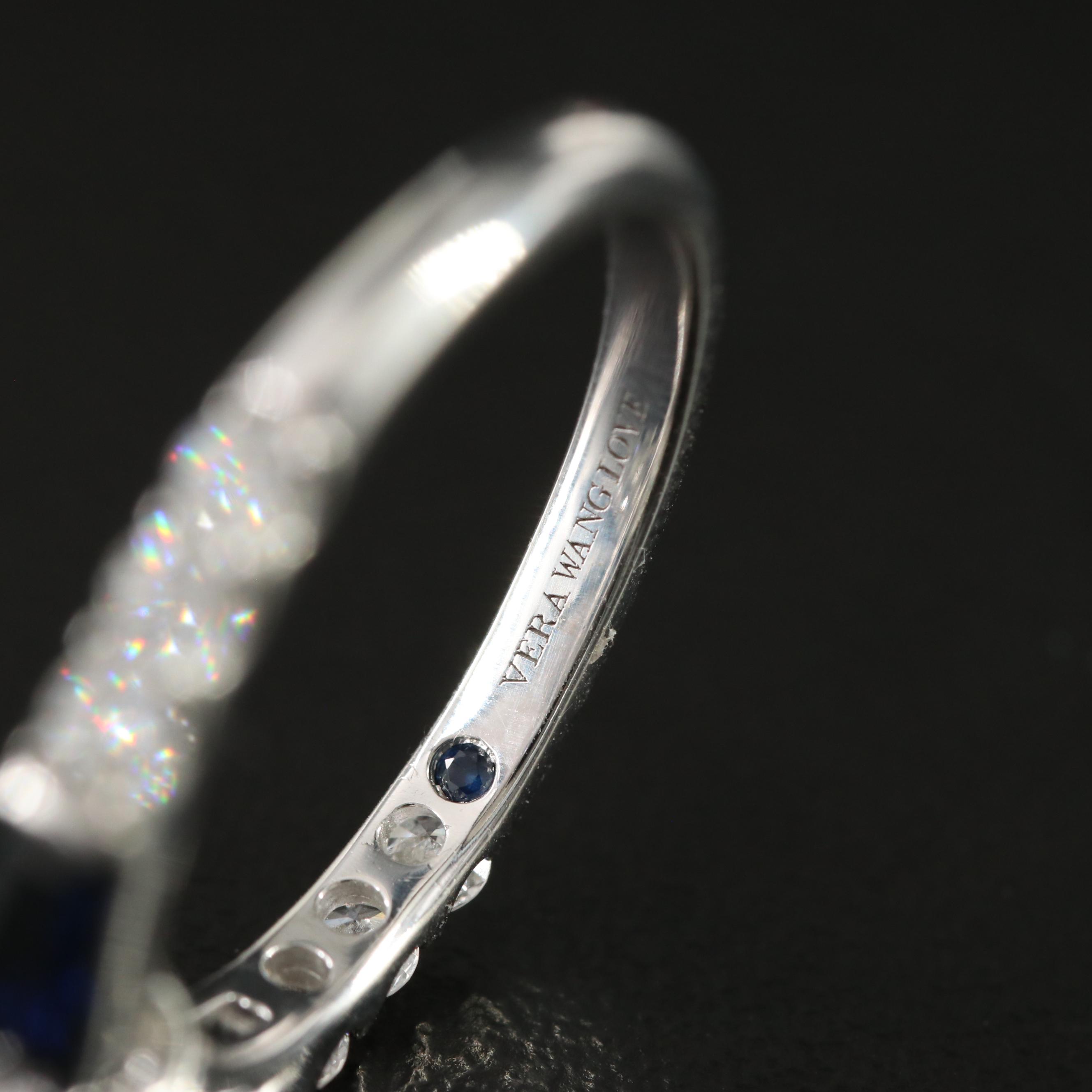 Vera Wang "Love" 14K 2.25 CTW Lab Grown Diamond and Sapphire Ring