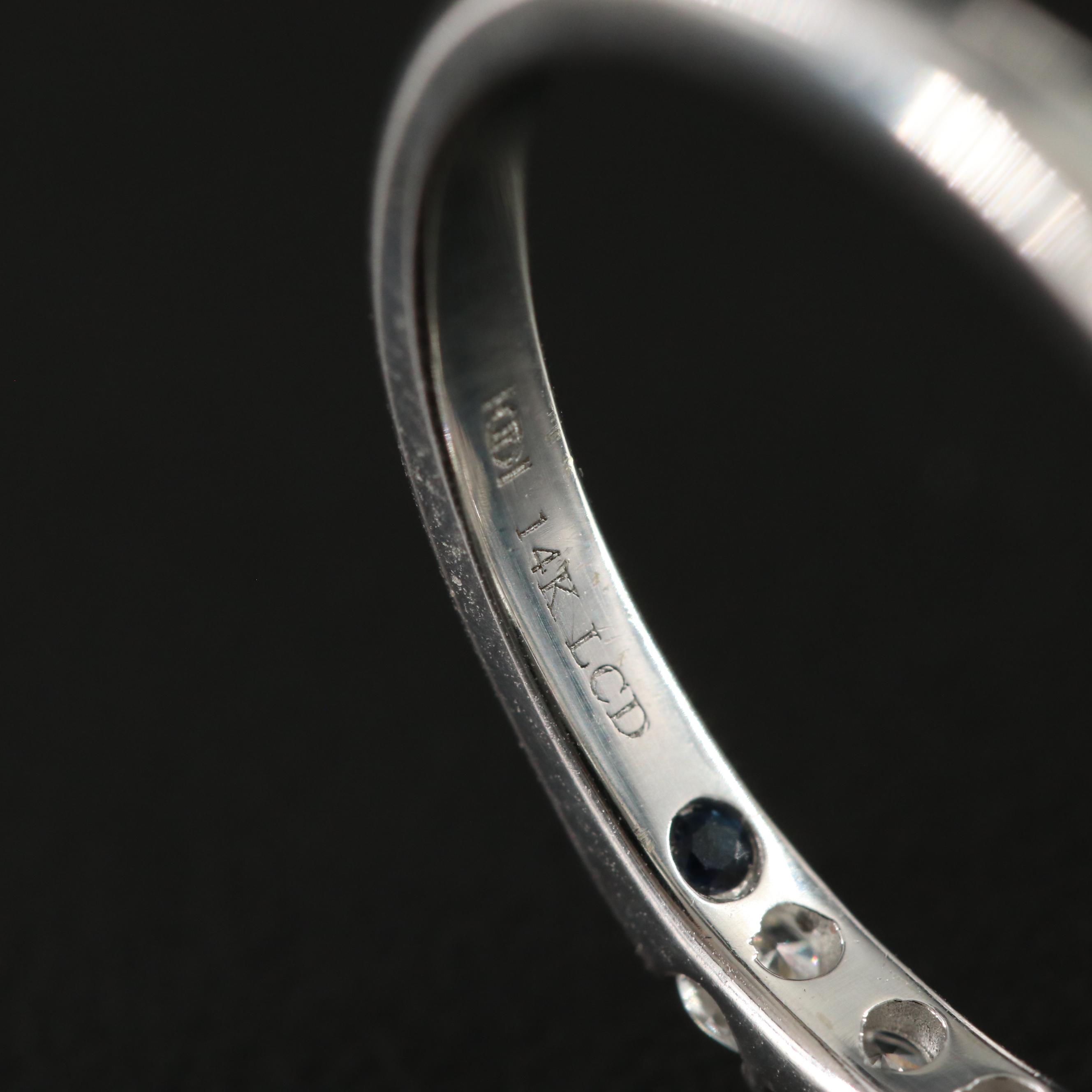 Vera Wang "Love" 14K 2.25 CTW Lab Grown Diamond and Sapphire Ring