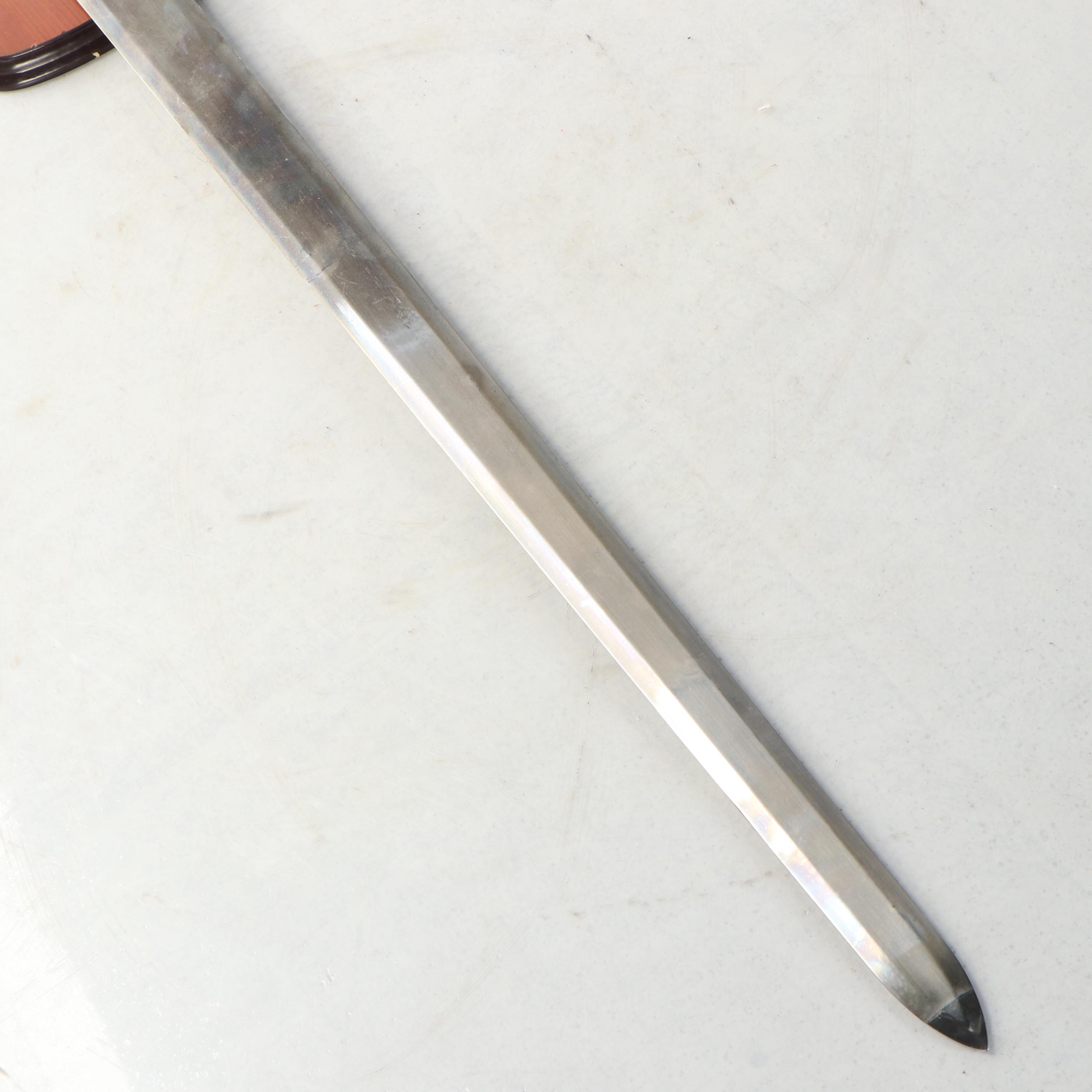 Mythical Roland Durendal Fantasy Heavy Sword with Wood Plaque