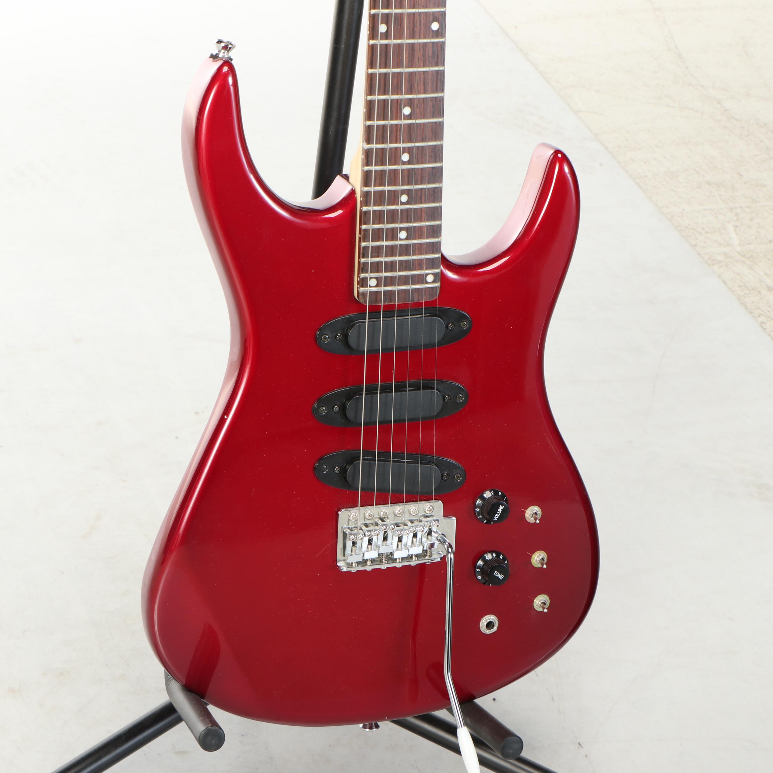 Guitar Research Metallic Red Electric Guitar  with Marshall MG Series Amplifier