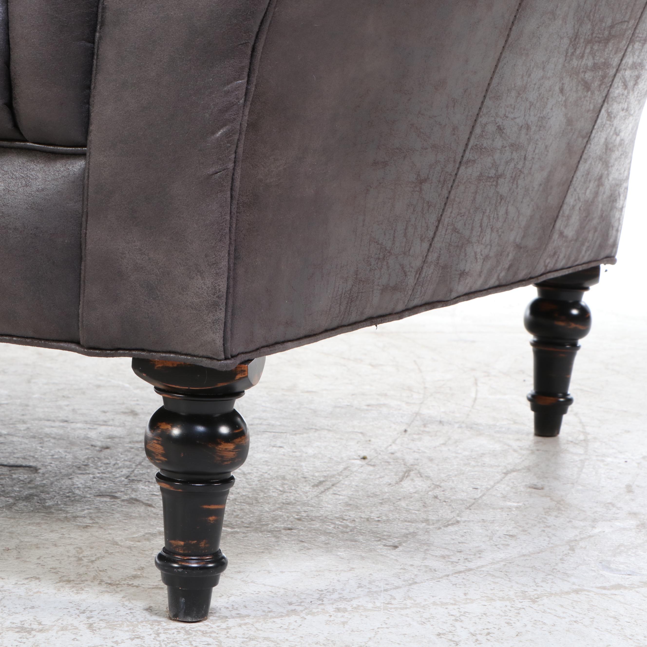 Arhaus Club Tufted Leather Sofa