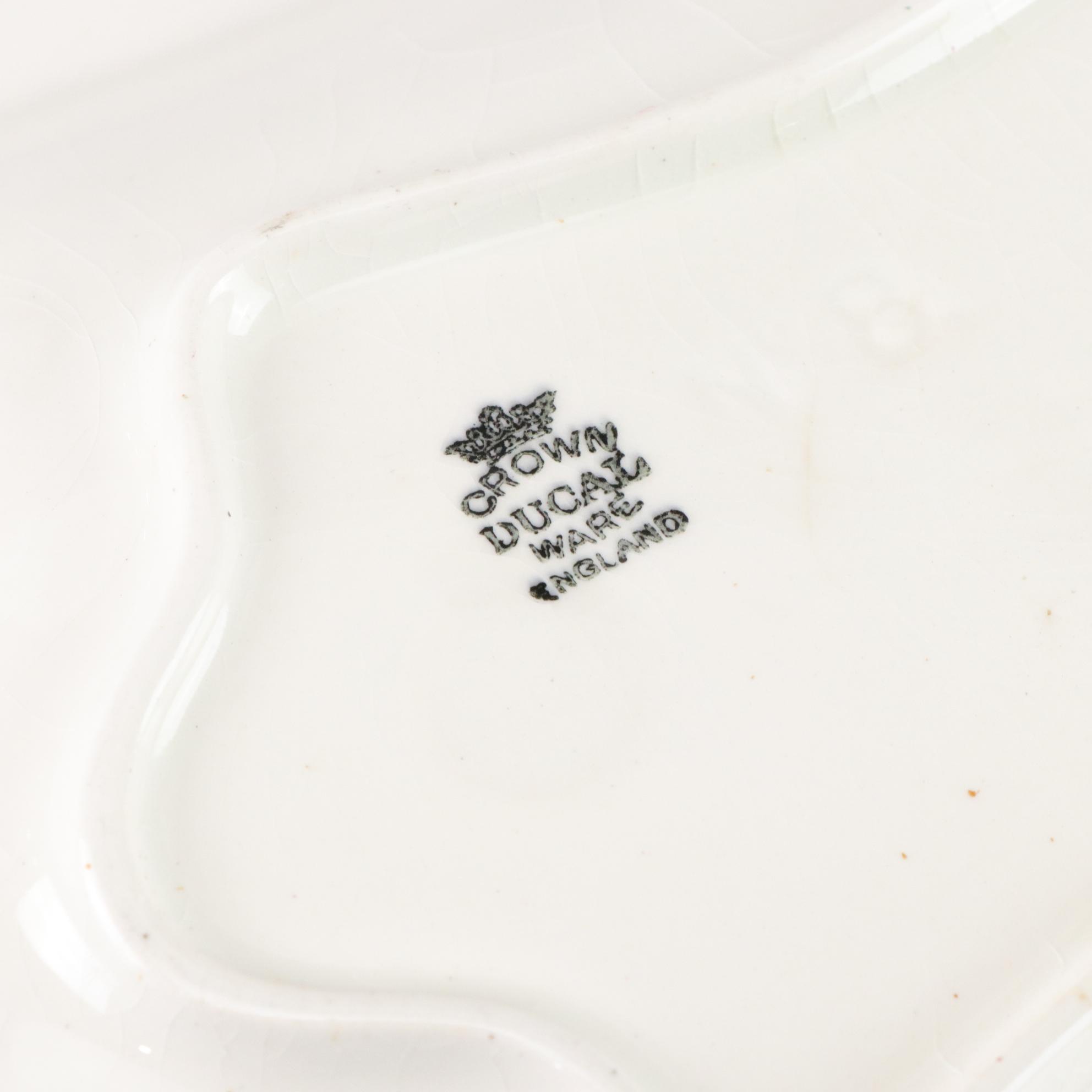 Crown Ducal "Festival Floral" Porcelain Chintzware Bowl and Covered Butter Dish