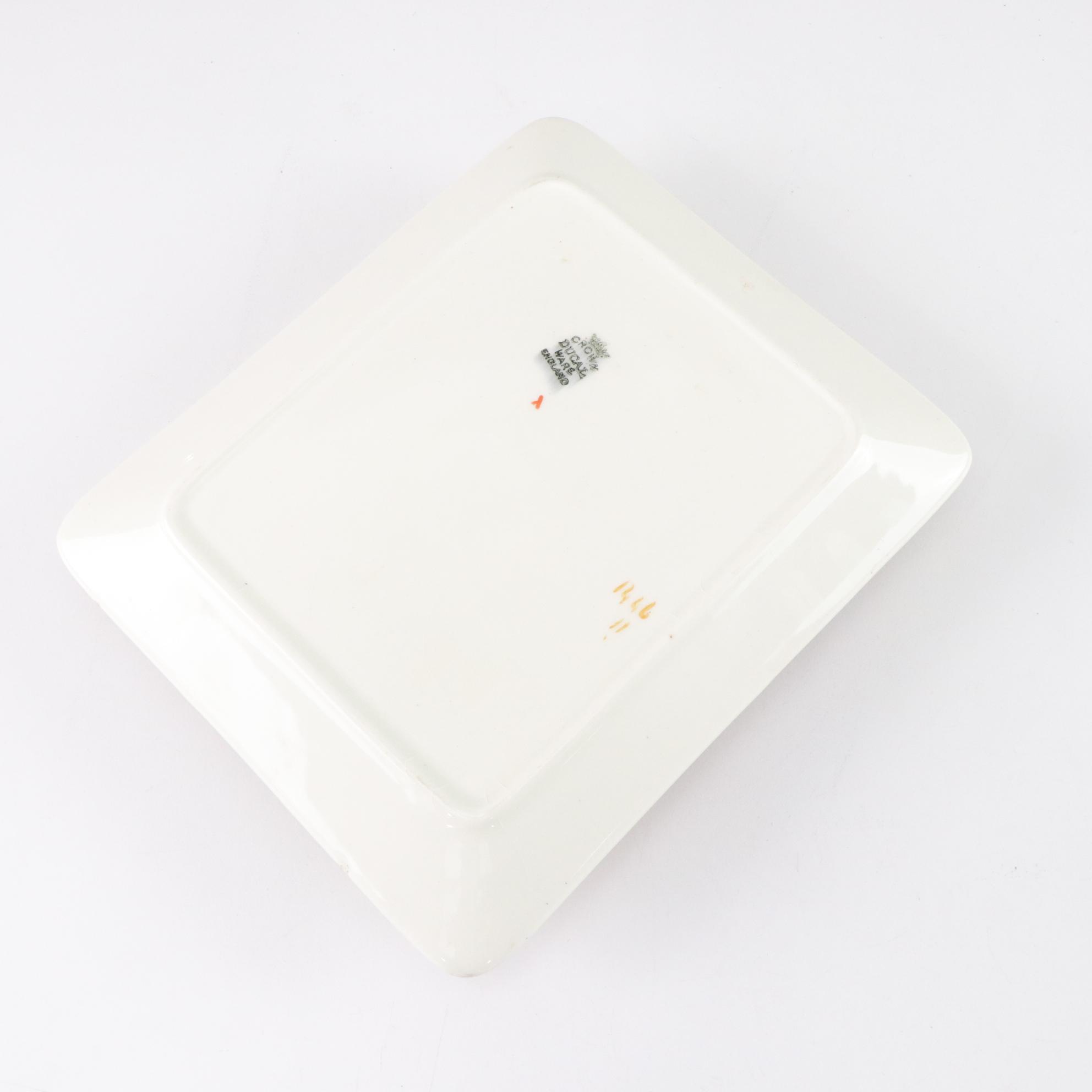 Crown Ducal "Festival Floral" Porcelain Chintzware Bowl and Covered Butter Dish