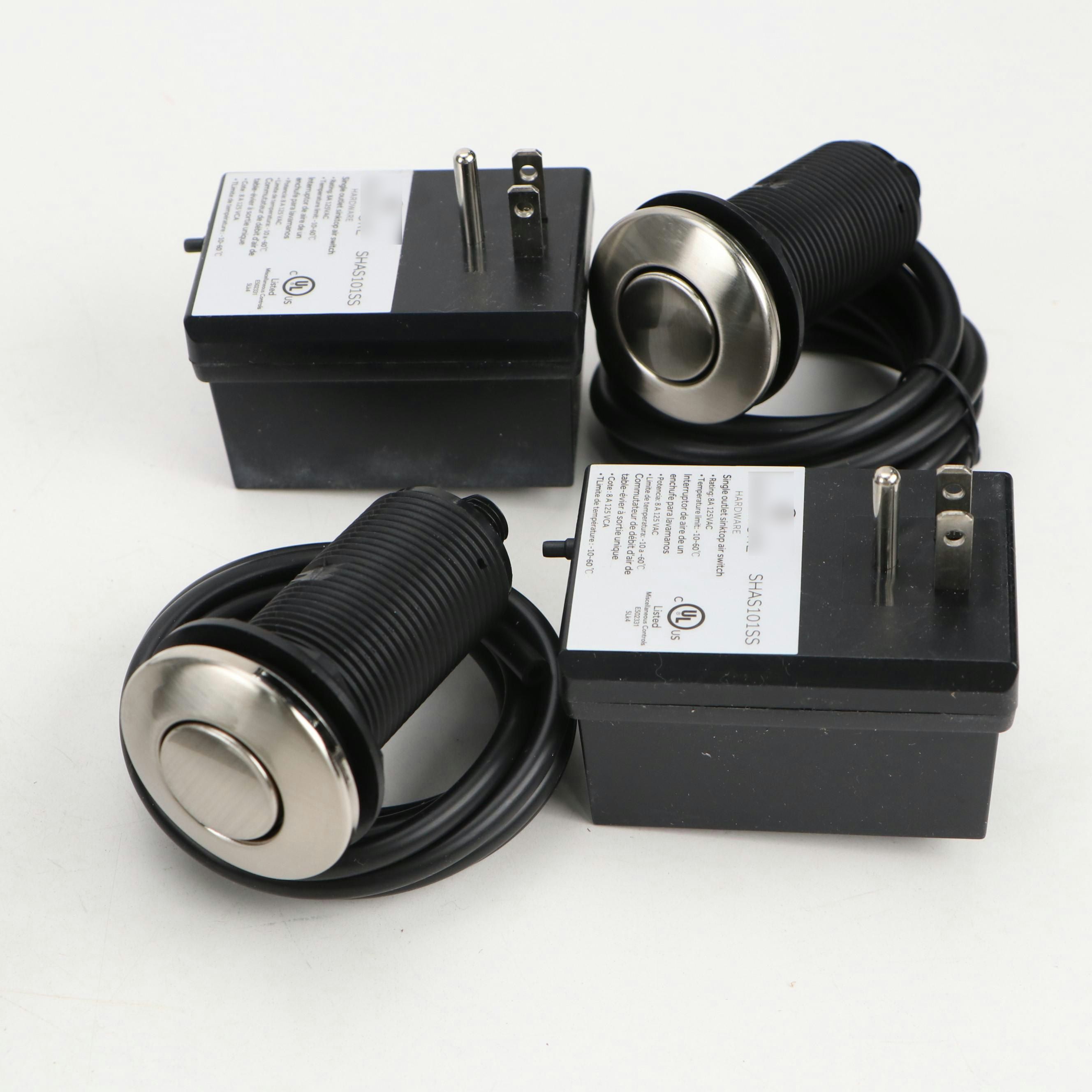 Square Black Shower Drain, Metal Single Outlet Sinktop Air Switches, More