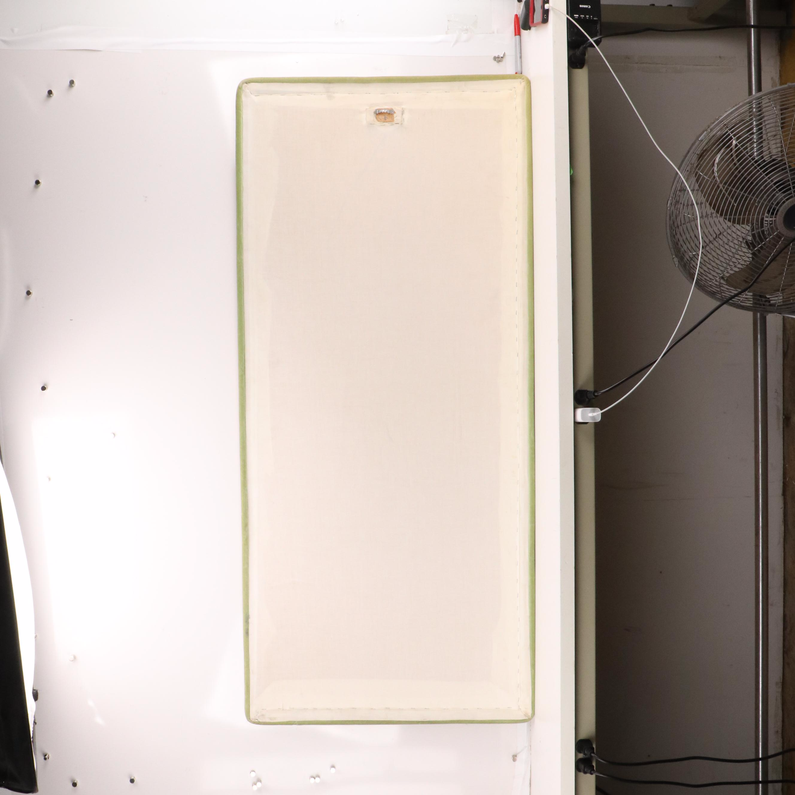 Handmade Needlepoint Panel with Bamboo Field Scene, Circa 1986