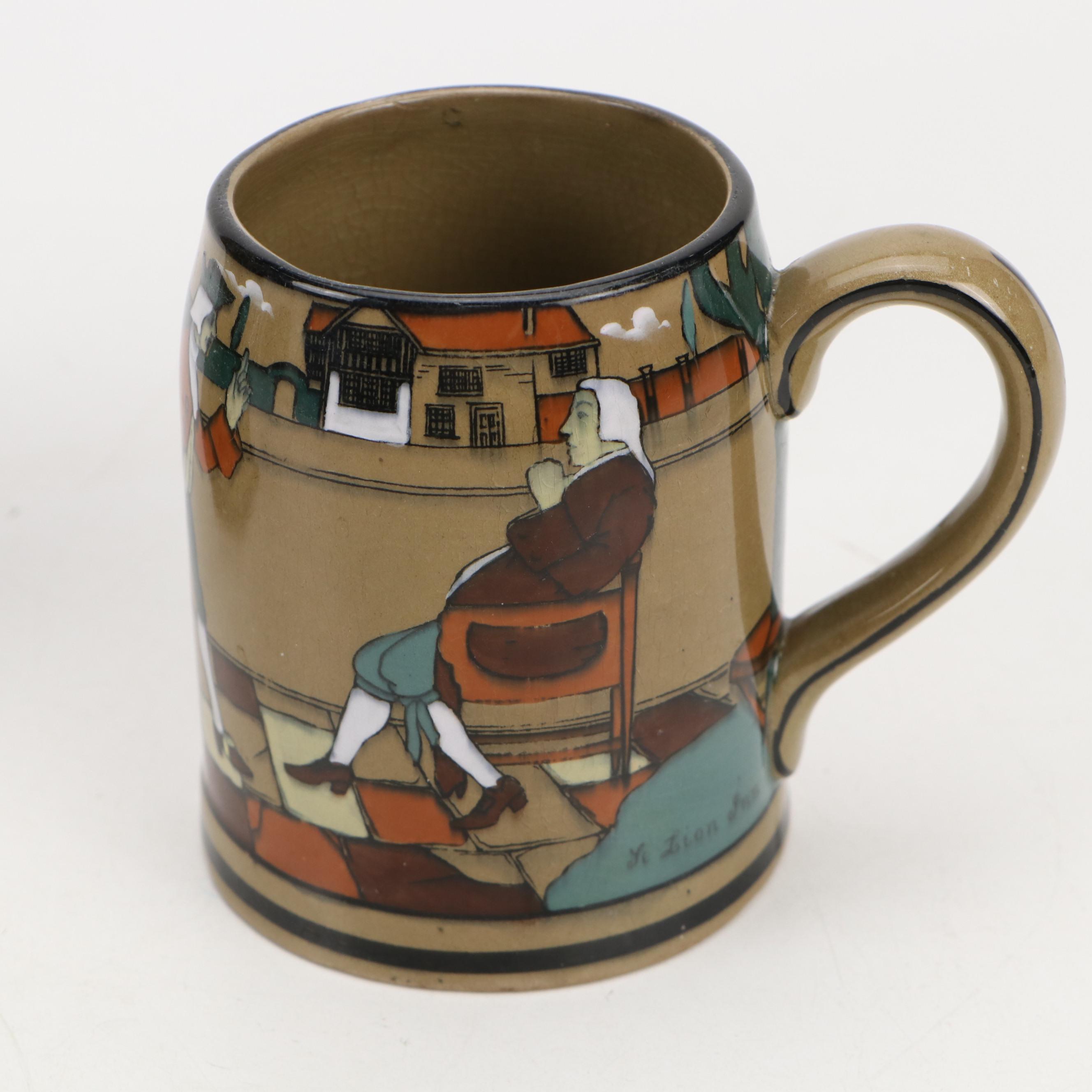 Buffalo Pottery Deldare Ware "The Fallowfield Hunt" Pitcher and Other Tableware