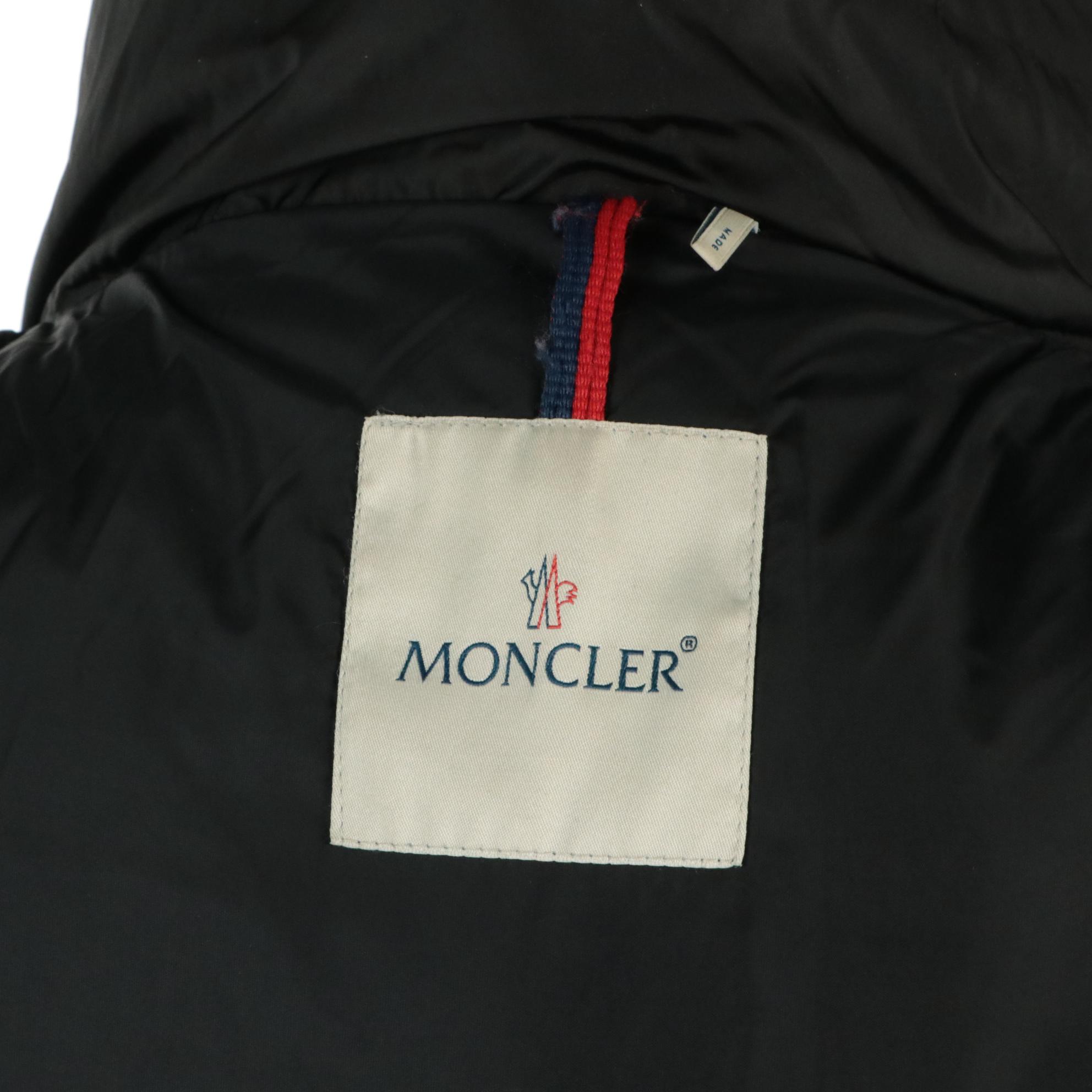 Moncler Puffer Peplum Jacket in Black Quilted Nylon