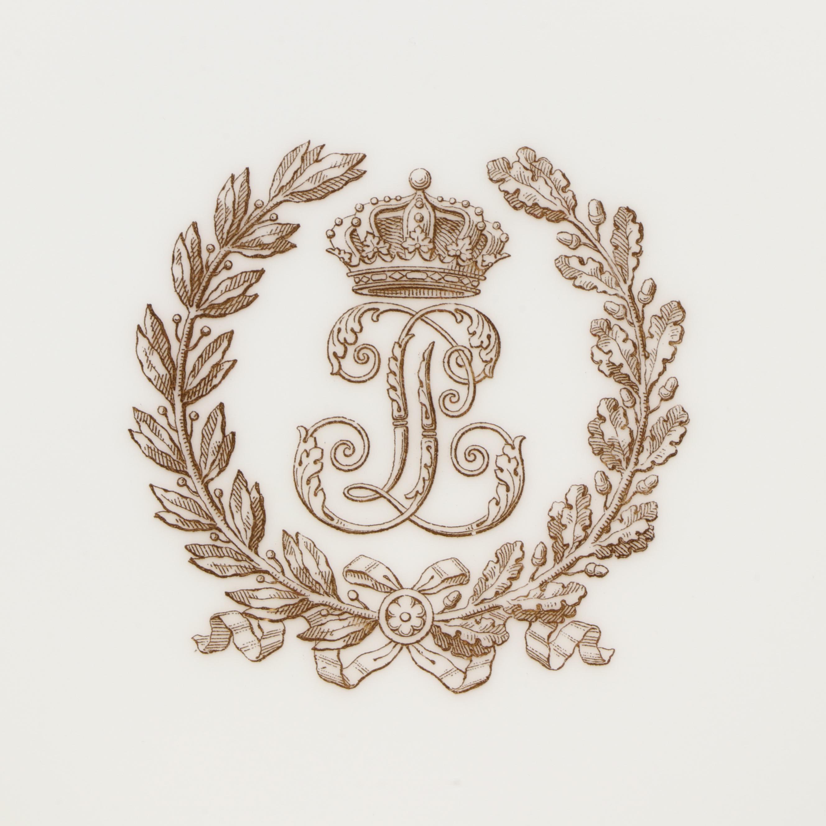 Sèvres Porcelain Louis Philippe and Napoleon III Royal Cypher Plates