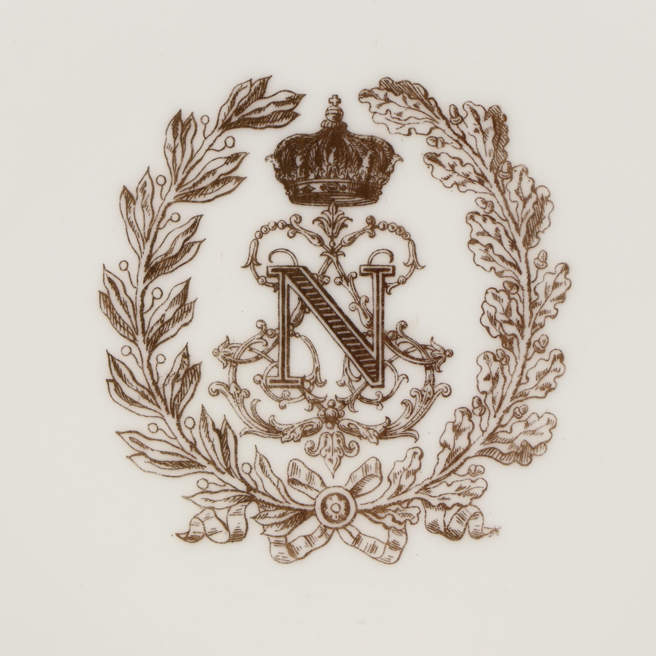 Sèvres Porcelain Louis Philippe and Napoleon III Royal Cypher Plates