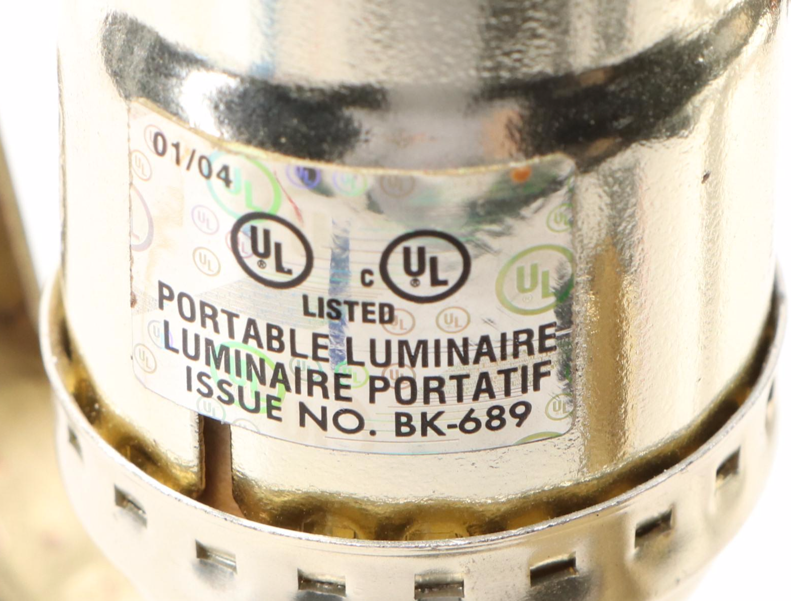 Metal Arabesque Fragment Table Lamp with Cut Corner Shade