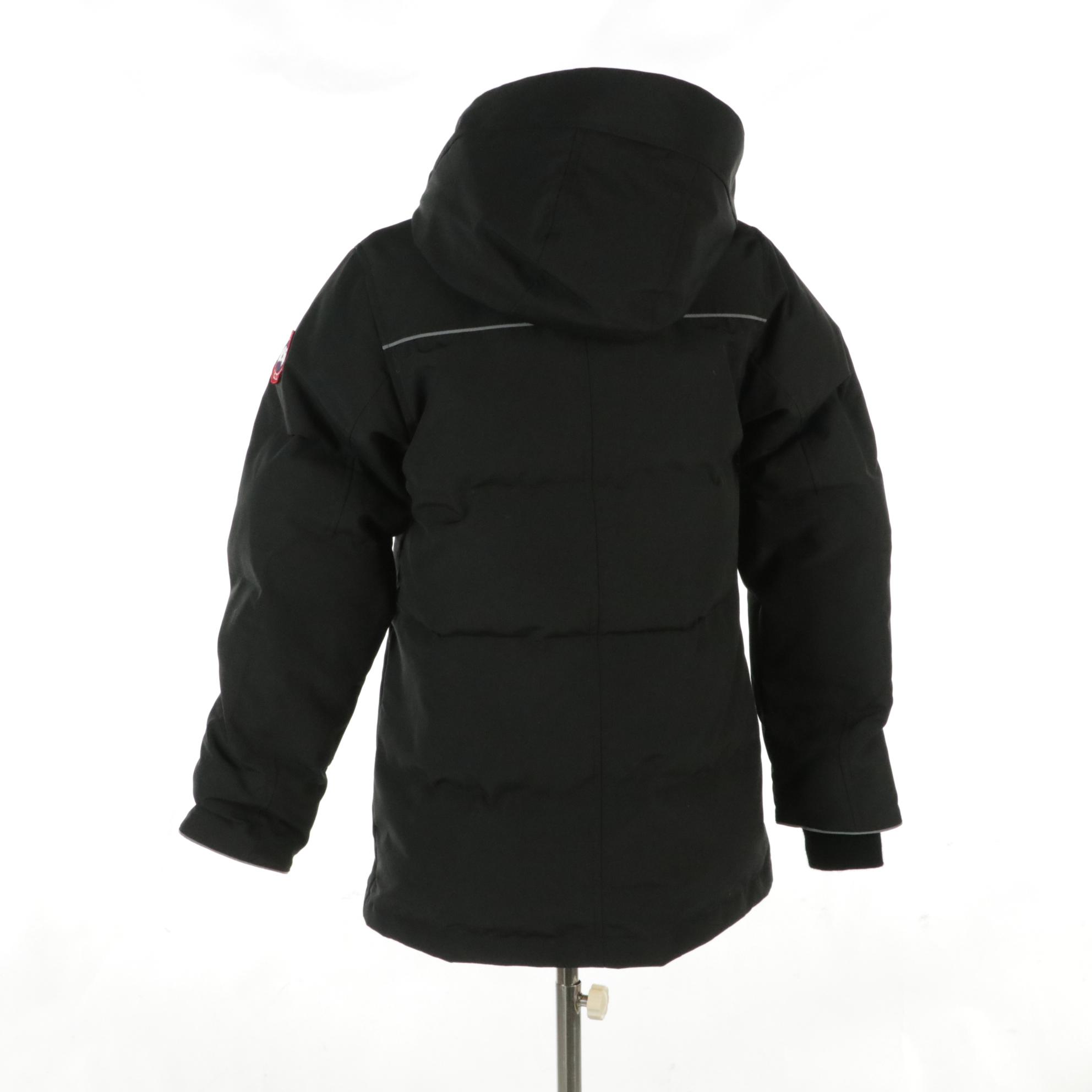 Youth Canada Goose Eakin Hooded Parka with Reflective Trim and Tags
