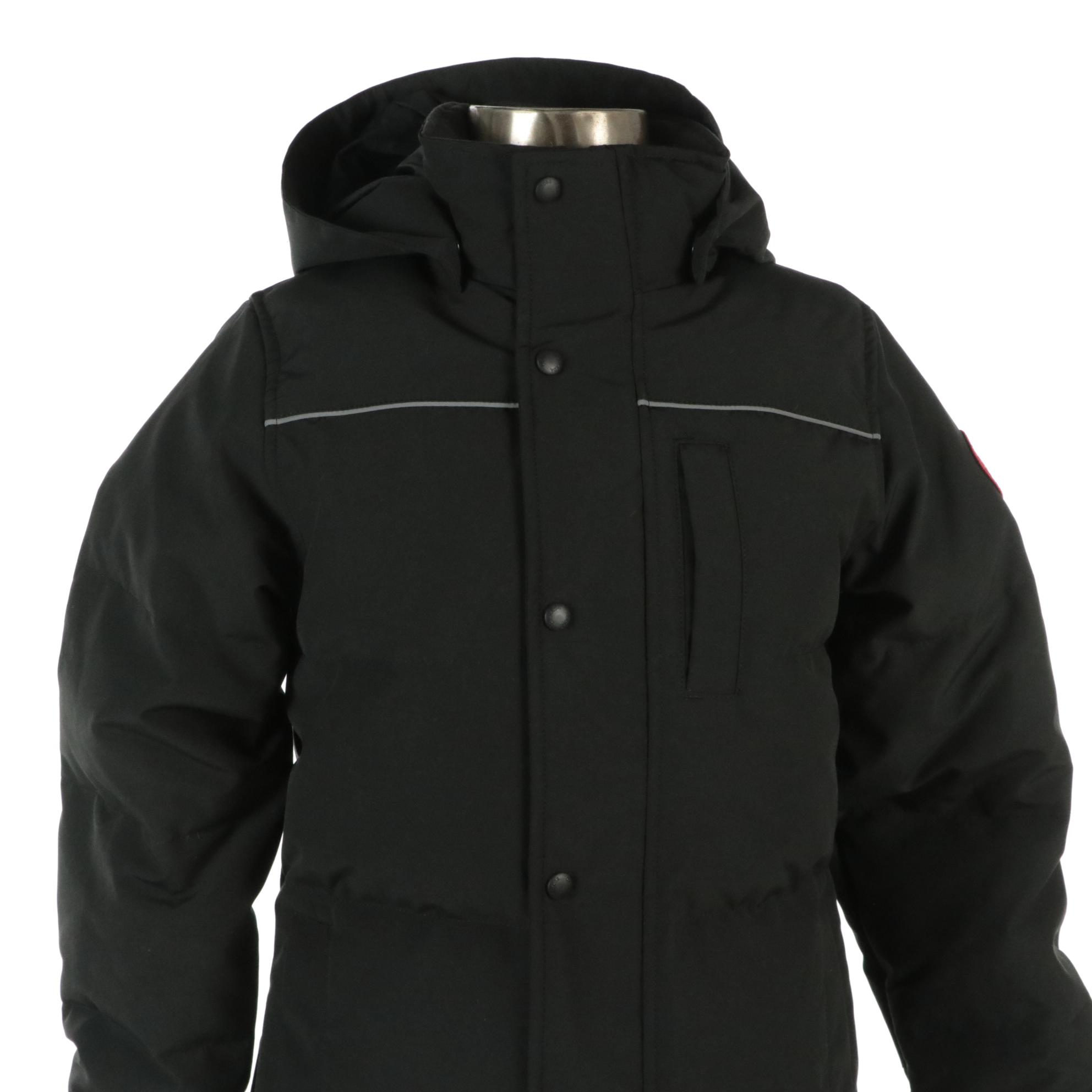 Youth Canada Goose Eakin Hooded Parka with Reflective Trim and Tags