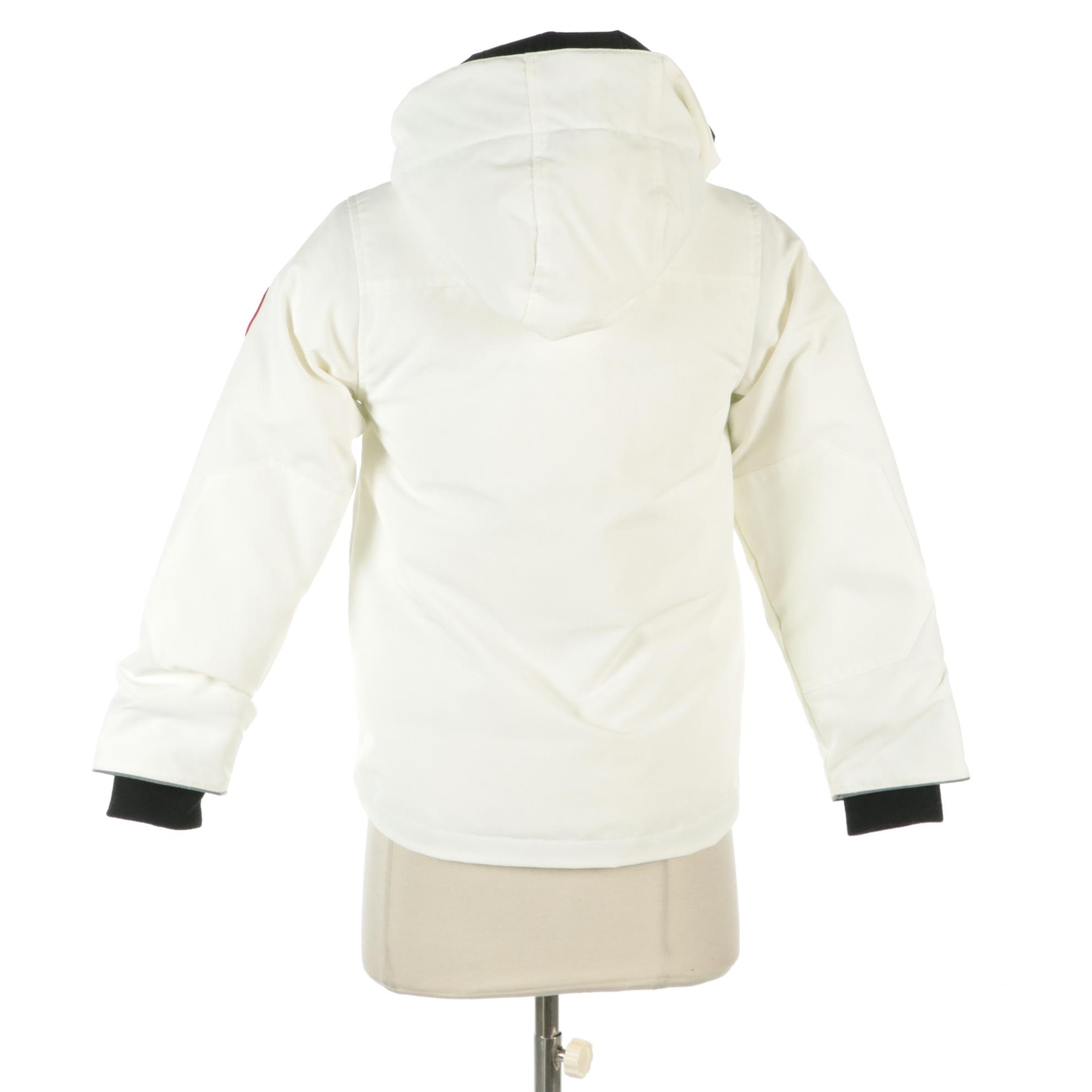 Youth Canada Goose Logan Hooded Parka with Reflective Sleeve Trim and Tags