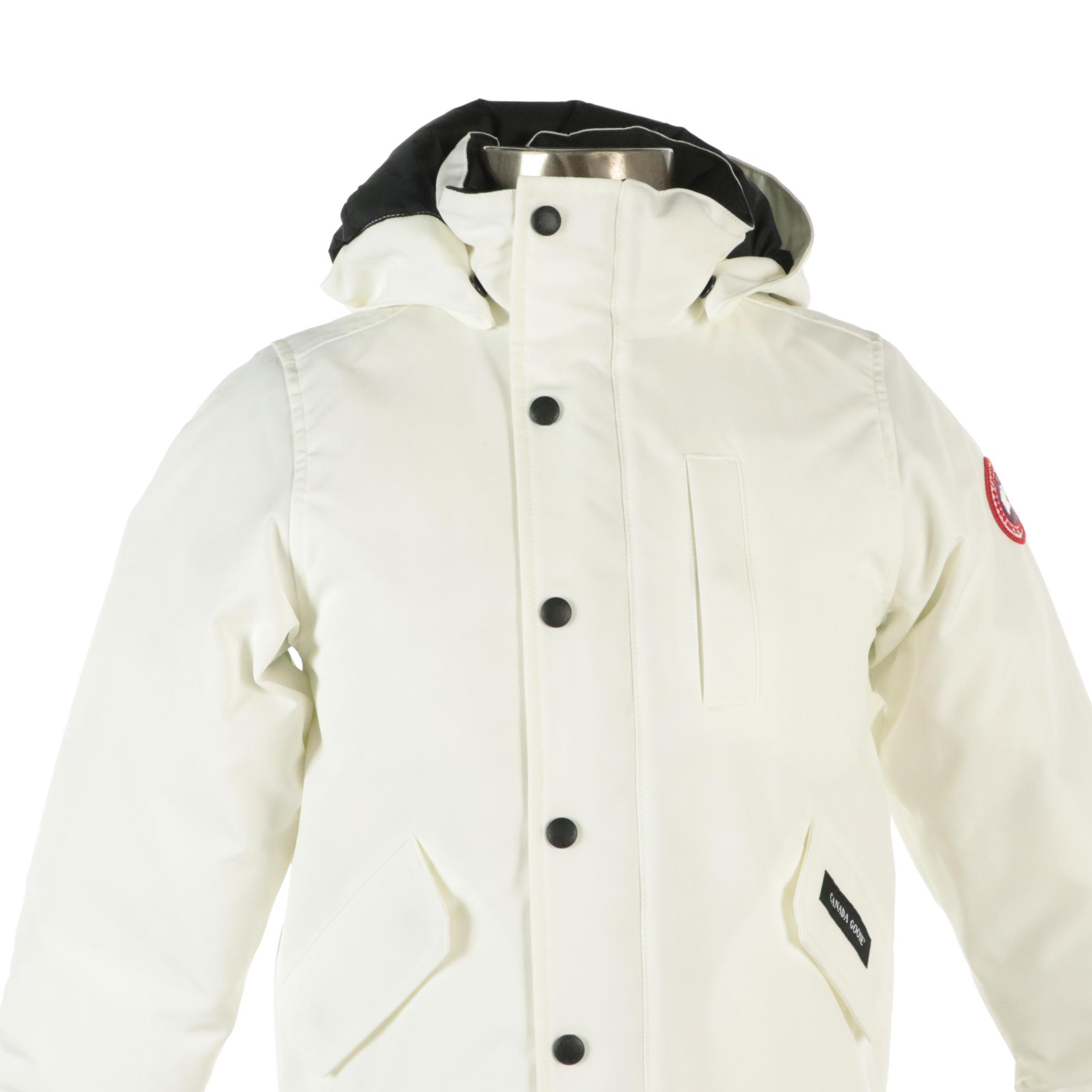 Youth Canada Goose Logan Hooded Parka with Reflective Sleeve Trim and Tags