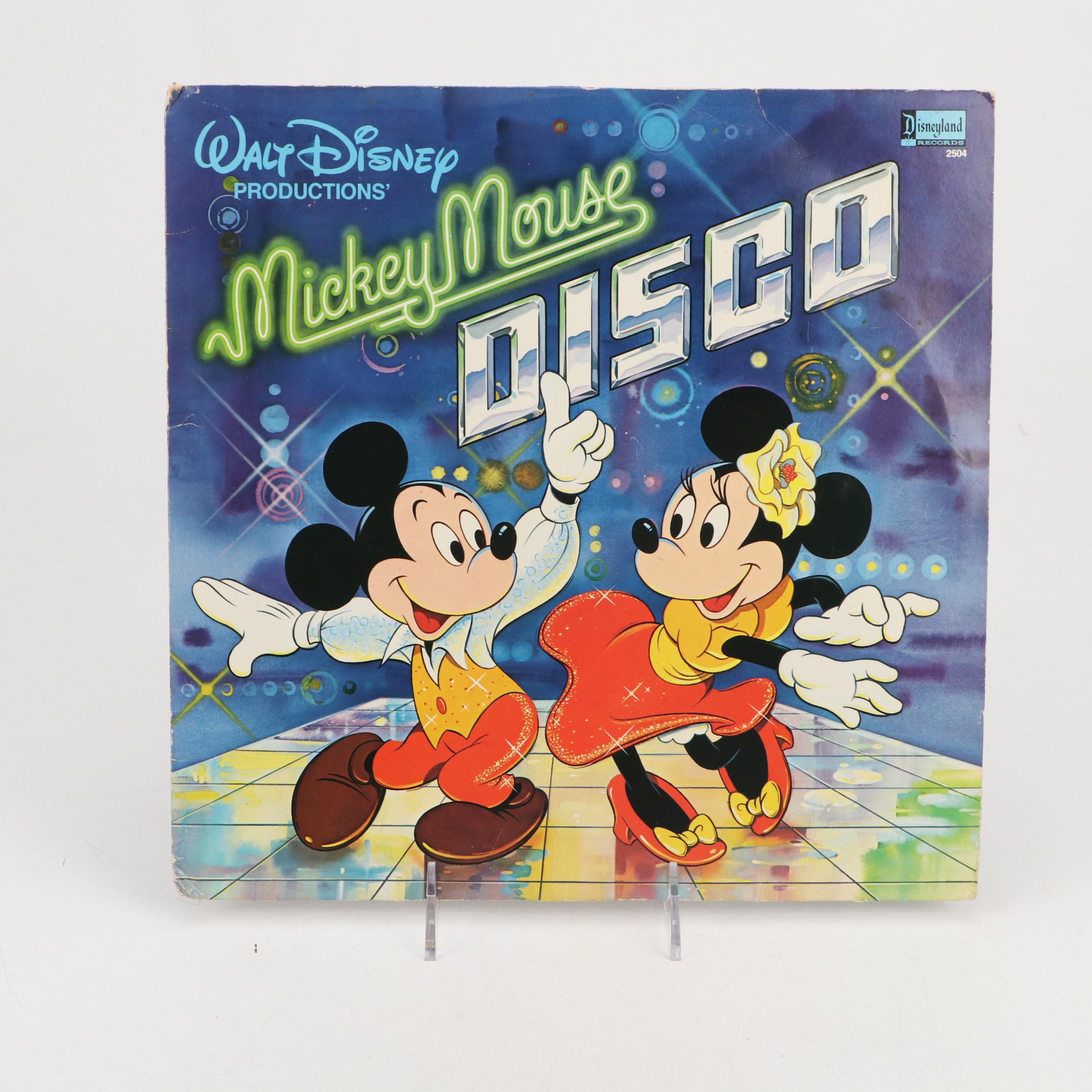 Disney "Mickey Mouse Disco" and "Dumbo" Vinyl Records, Figurines and Mugs