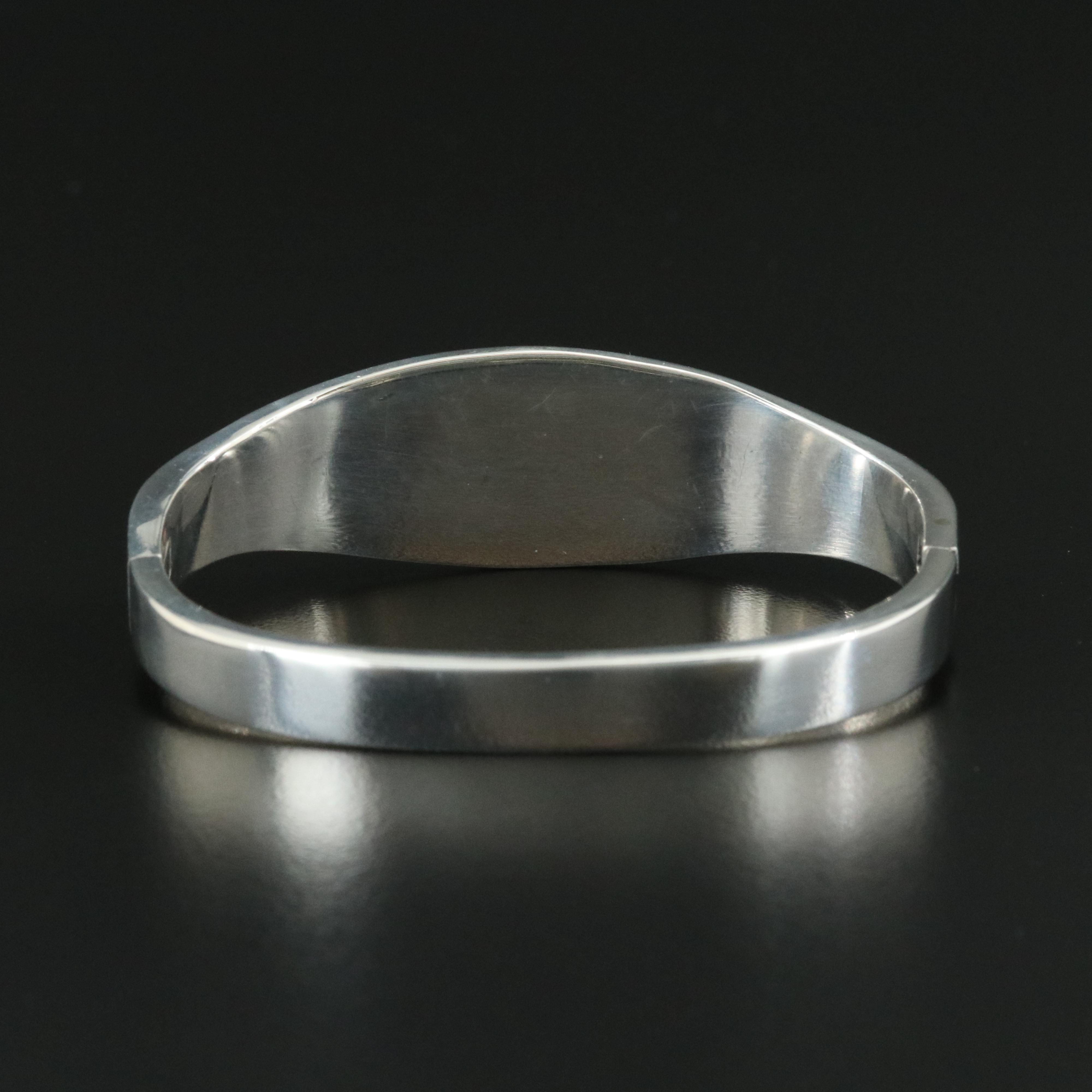 Mexican Sterling Hinged Bangle Bracelet