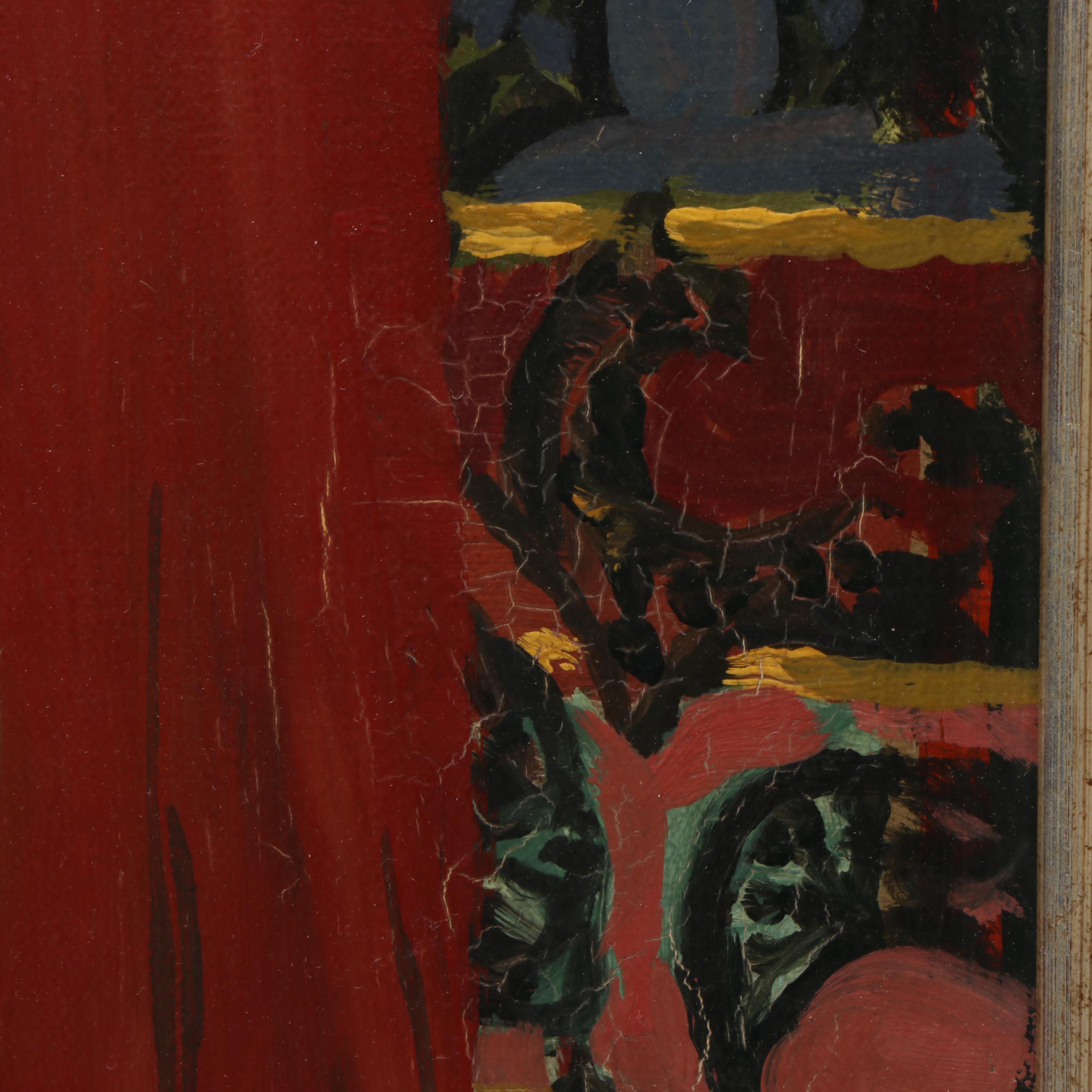 Roger Chapelain-Midy Oil Painting of Seated Half Nude Figure, Circa 1930