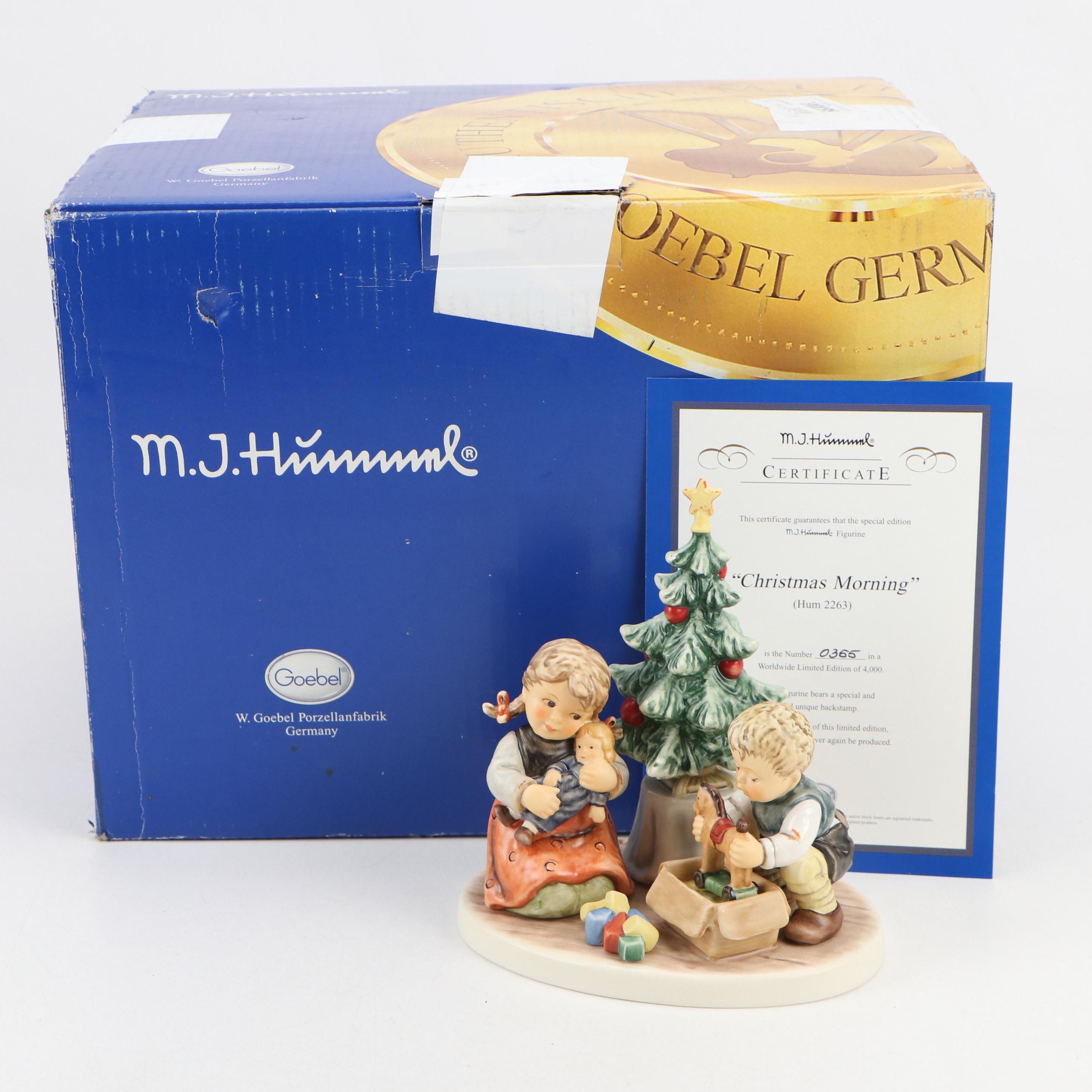 Goebel Limited Edition "Christmas Morning" Porcelain Hummel Figurine, 2007