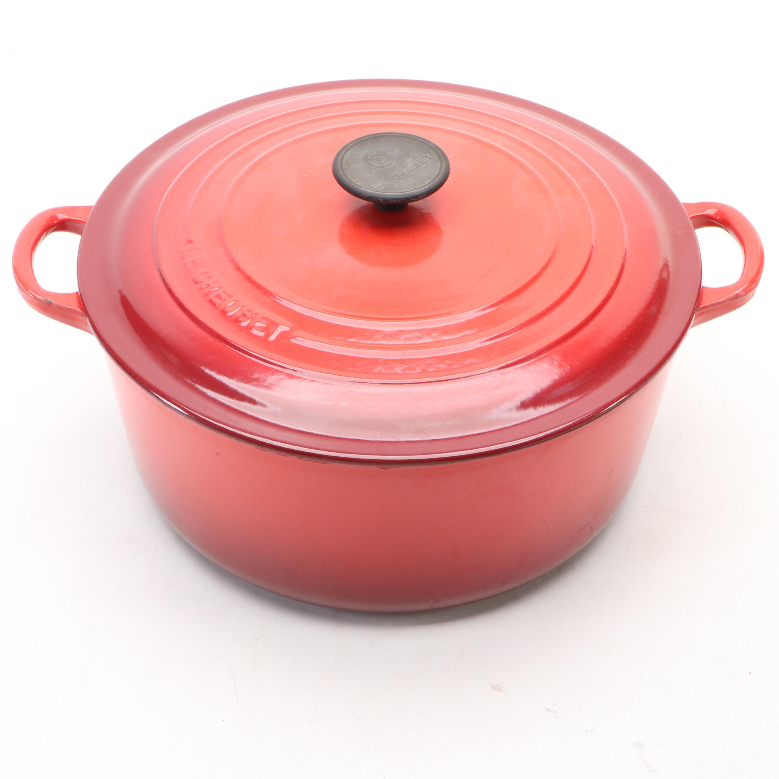 Le Creuset Cerise Enameled Cast Iron Dutch Oven and Rectangular Baker