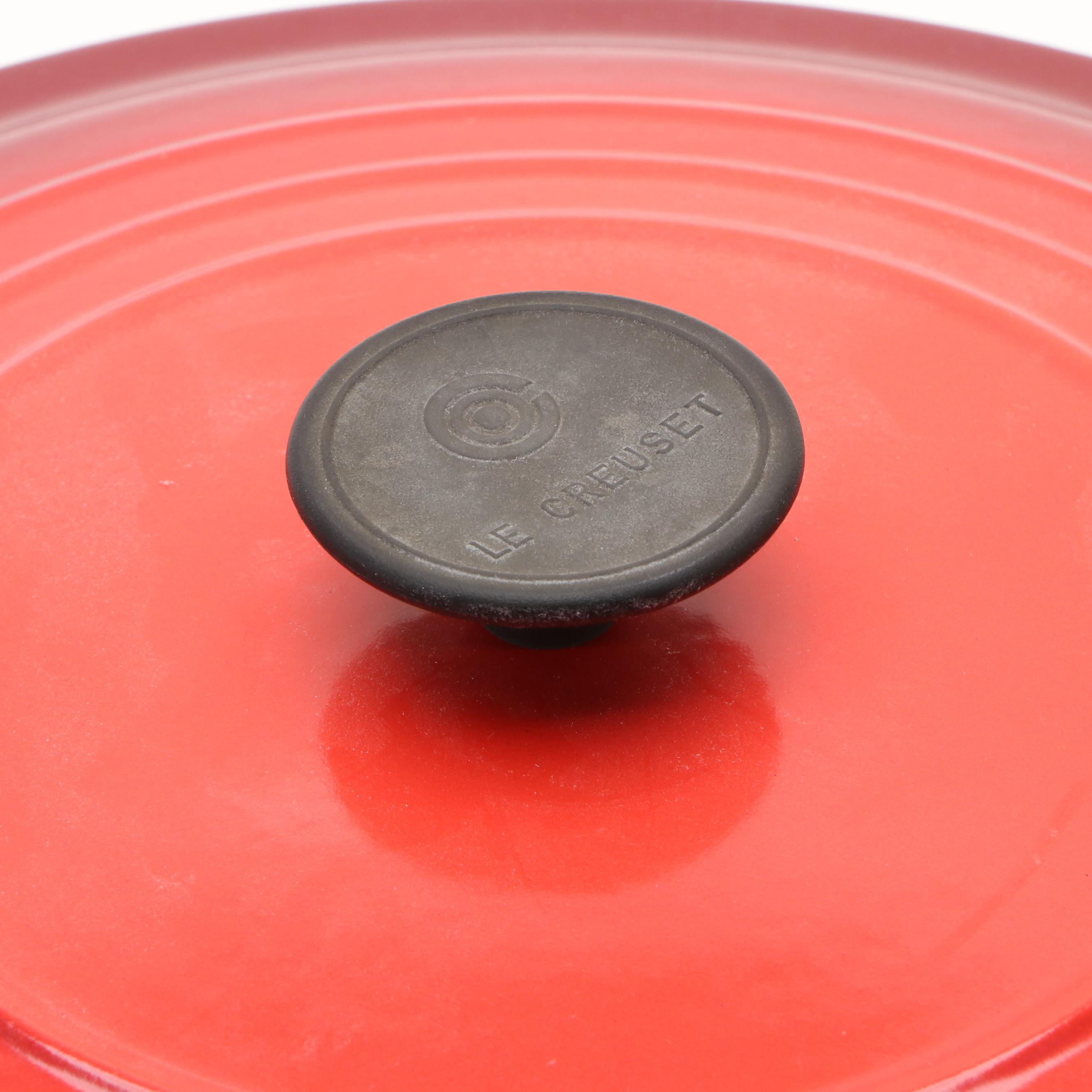 Le Creuset Cerise Enameled Cast Iron Dutch Oven and Rectangular Baker