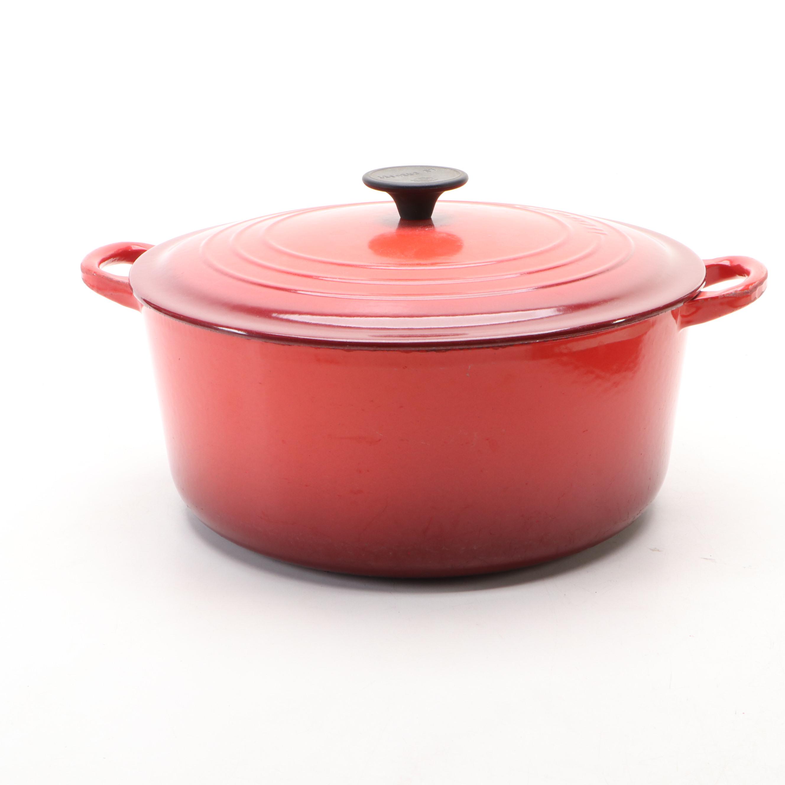 Le Creuset Cerise Enameled Cast Iron Dutch Oven and Rectangular Baker