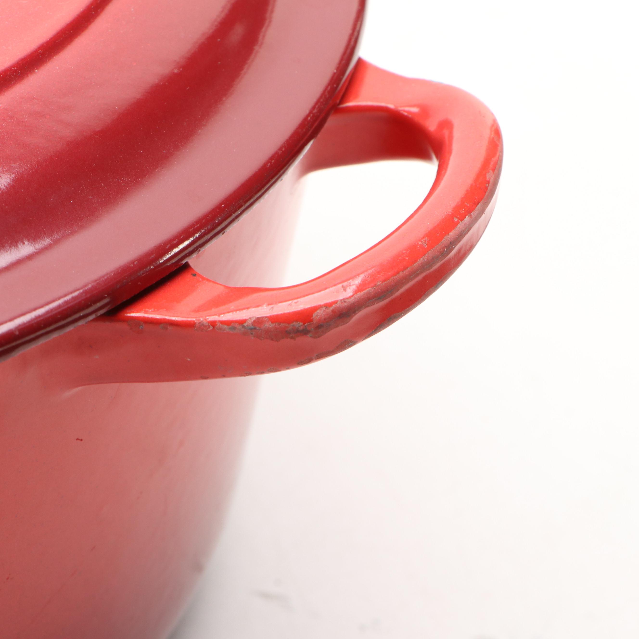 Le Creuset Cerise Enameled Cast Iron Dutch Oven and Rectangular Baker