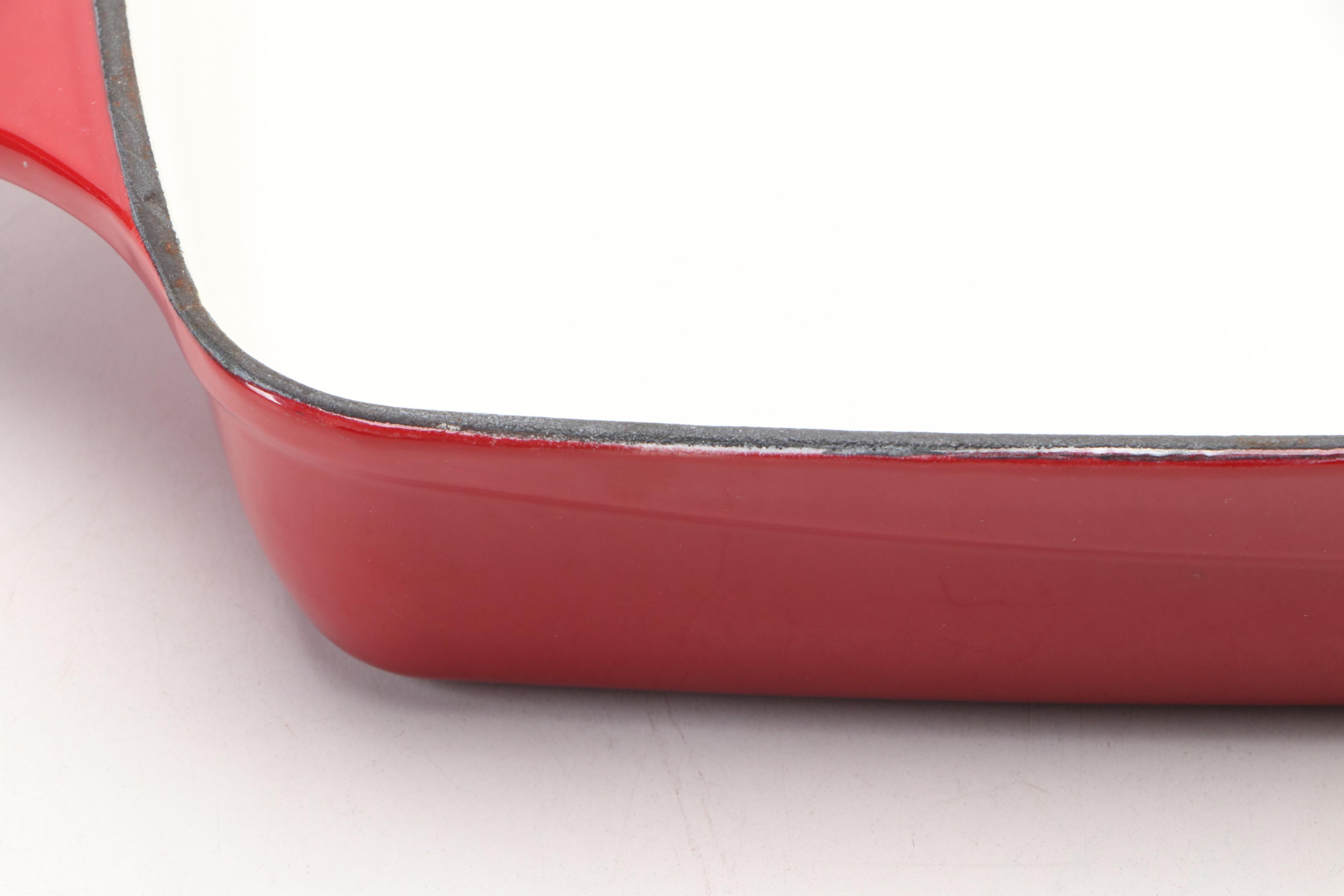 Le Creuset Cerise Enameled Cast Iron Dutch Oven and Rectangular Baker