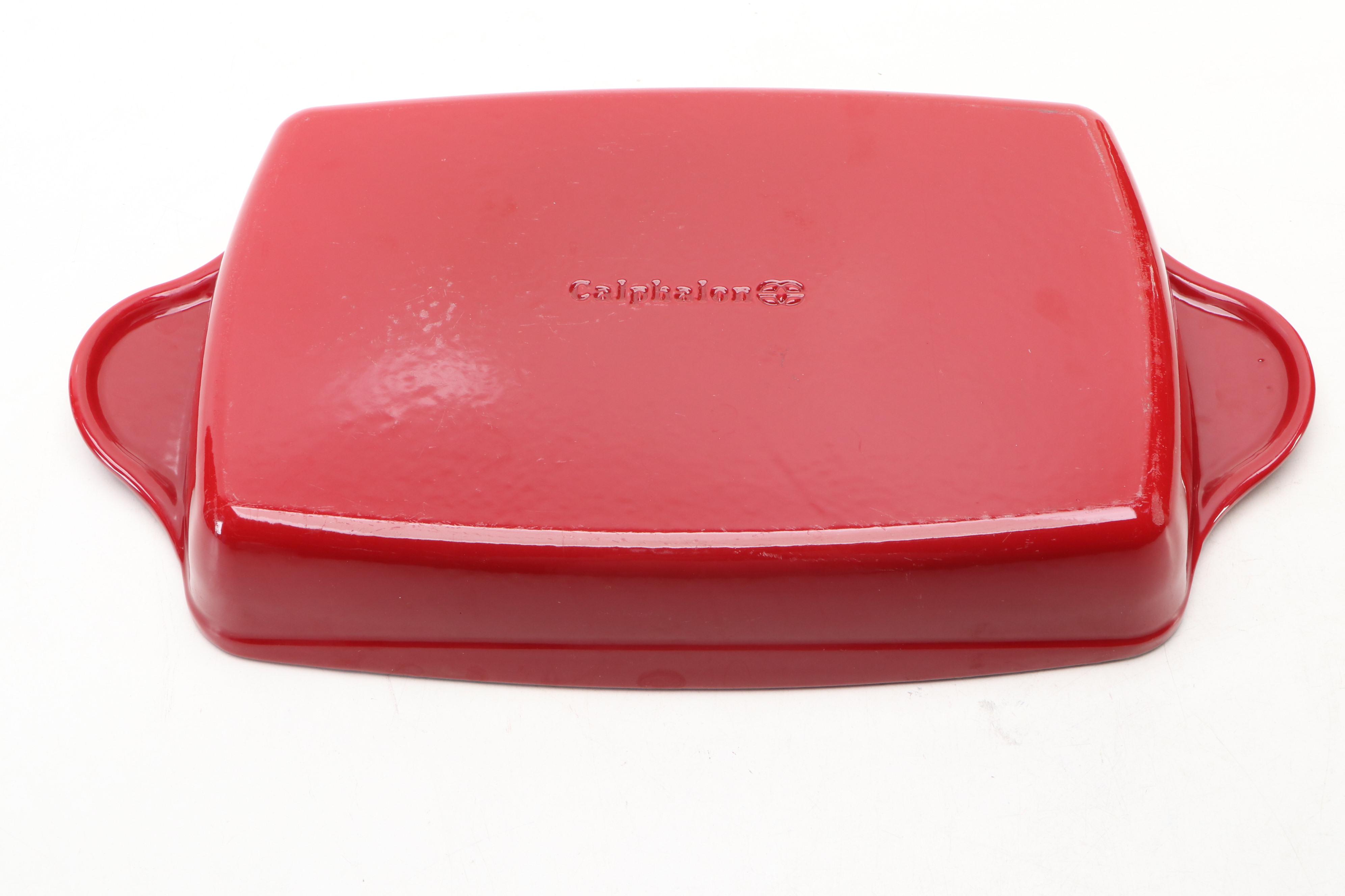 Le Creuset Cerise Enameled Cast Iron Dutch Oven and Rectangular Baker