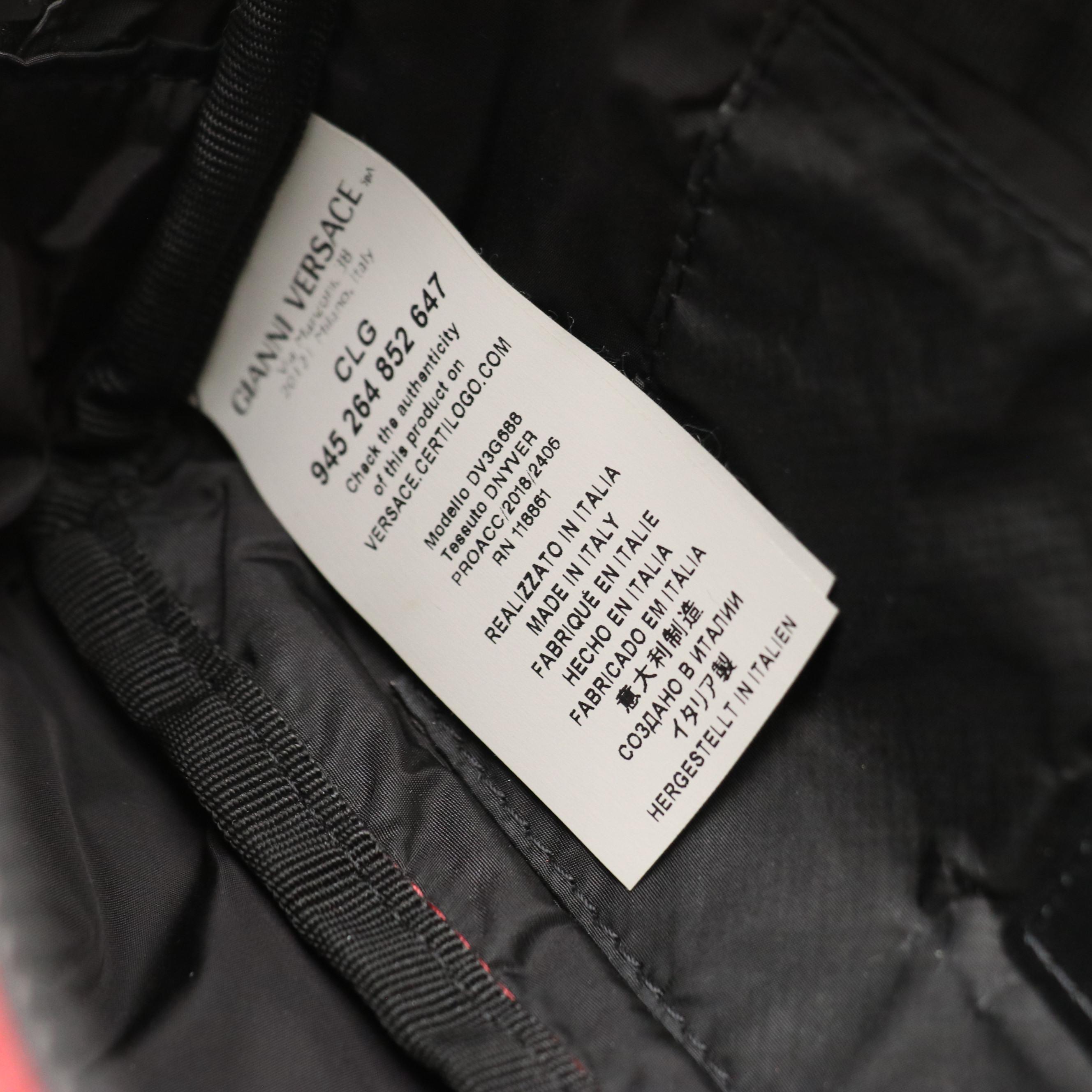 Versace Marsupio Belt Bag in White "Versace" and Red Nylon, With Tag