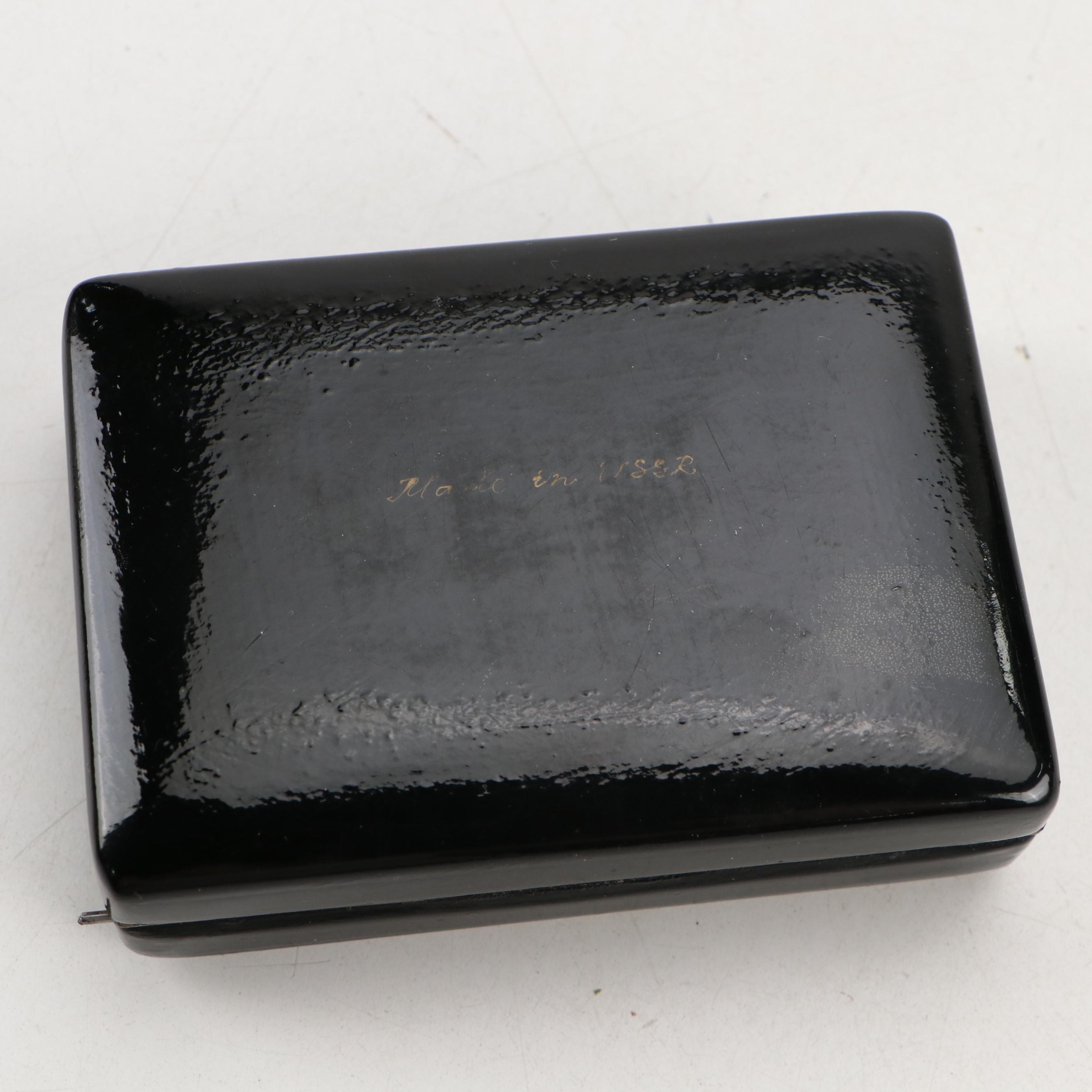 Soviet and Indian Hand-Painted Lacquerware Boxes