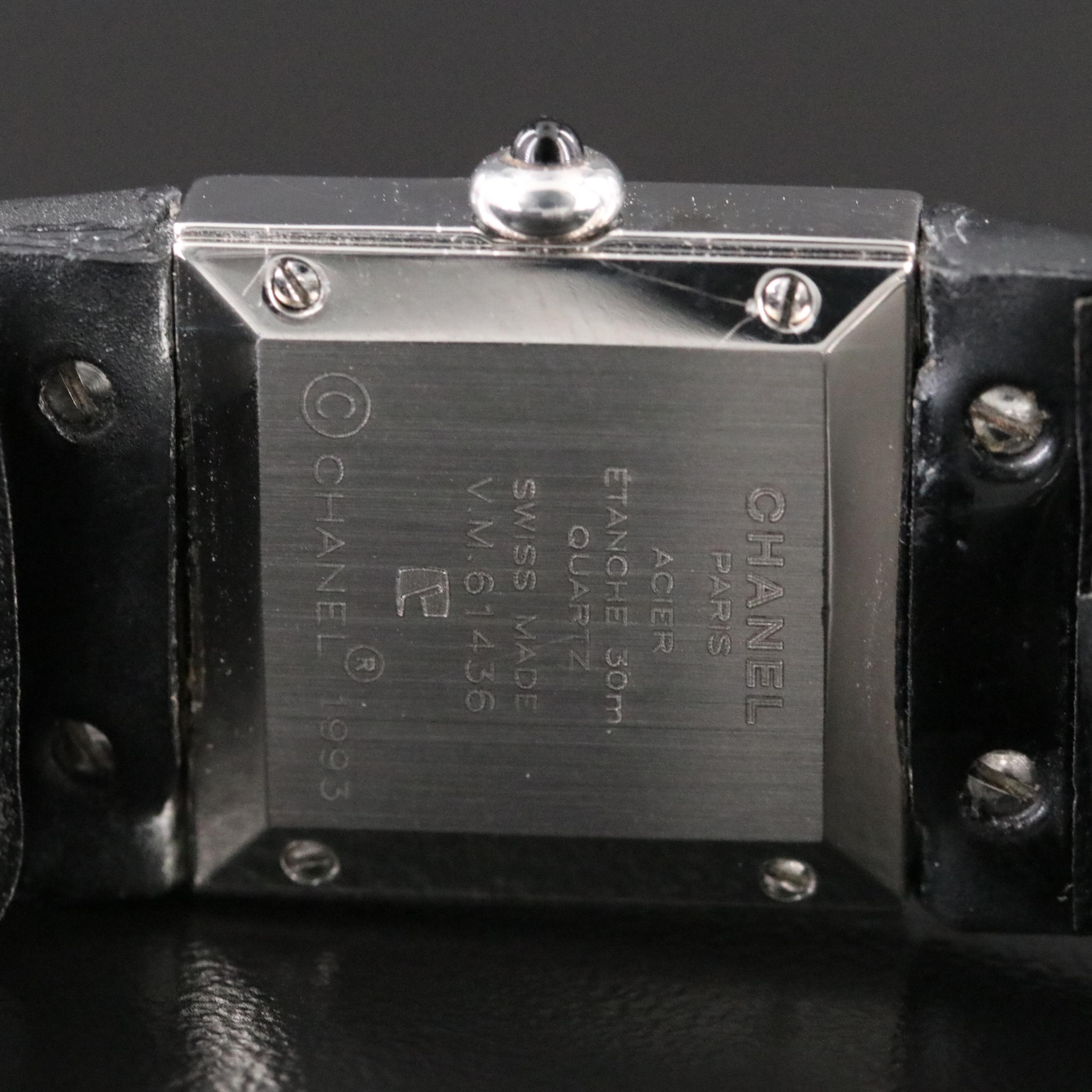 Chanel Matelasse Dial H011N 19mm Square Steel Quartz Watch