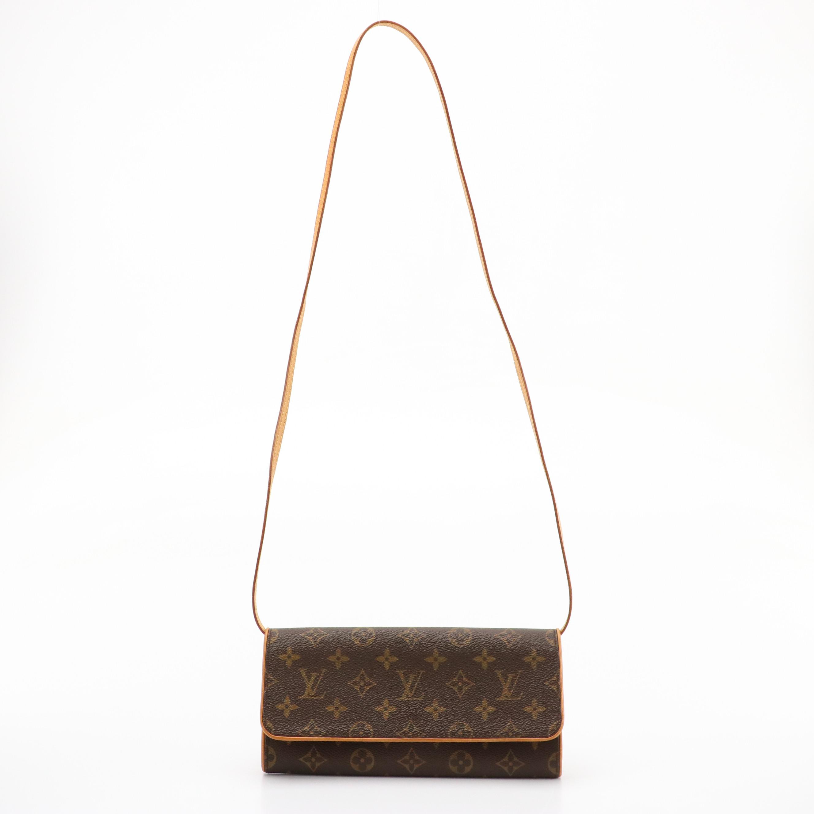 Louis Vuitton Pochette Twin GM Crossbody Bag in Monogram Canvas and Leather