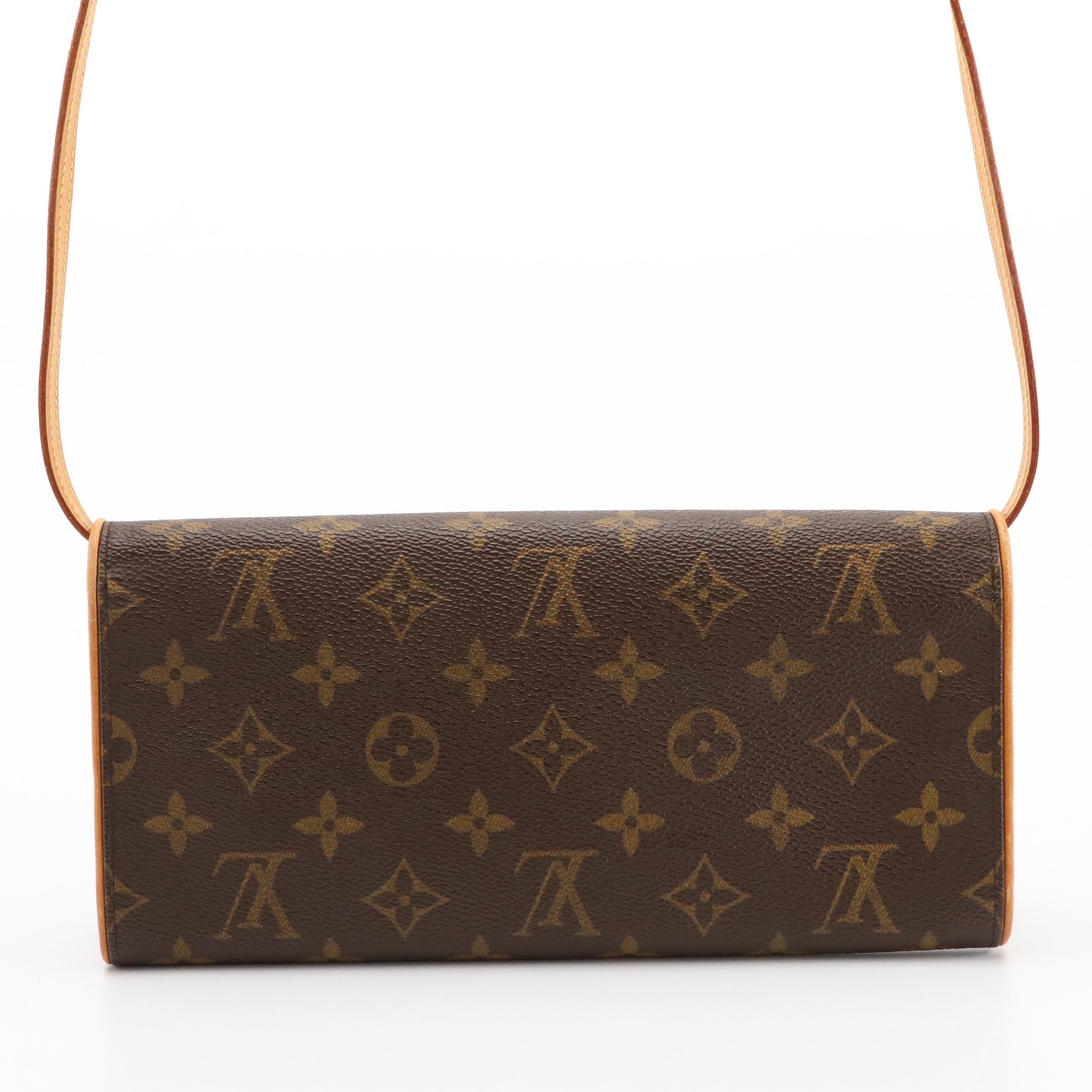 Louis Vuitton Pochette Twin GM Crossbody Bag in Monogram Canvas and Leather