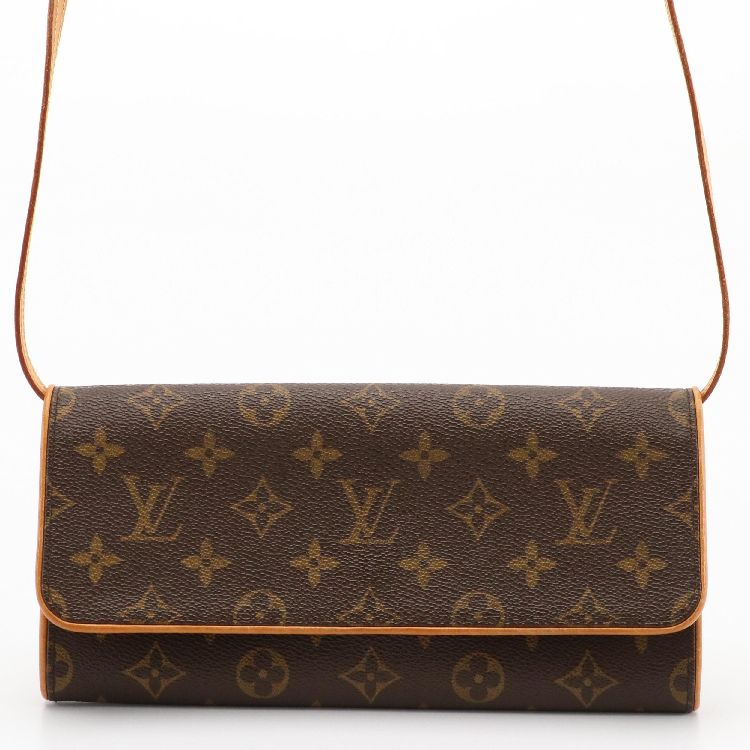 Louis Vuitton Pochette Twin GM Crossbody Bag in Monogram Canvas and Leather