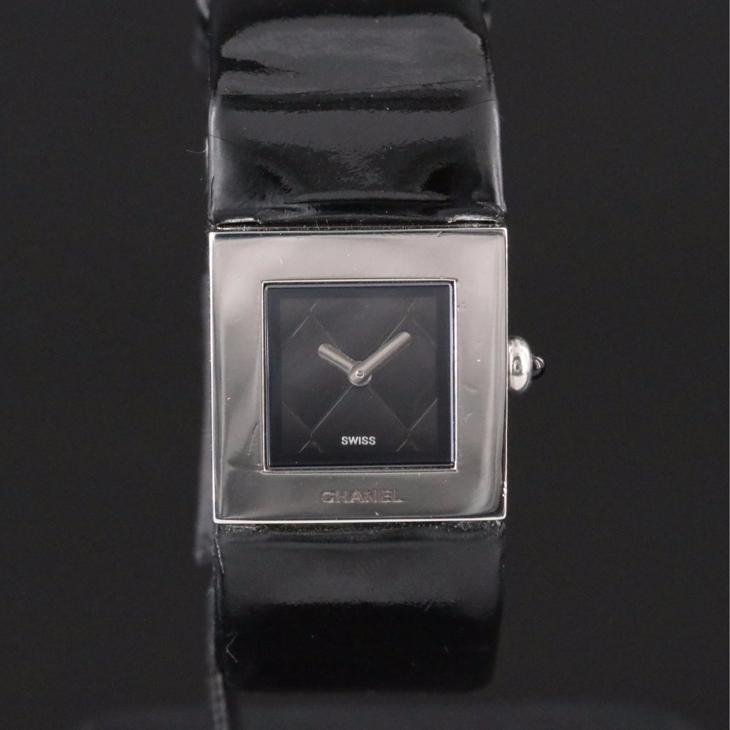 Chanel Matelasse Dial H011N 19mm Square Steel Quartz Watch