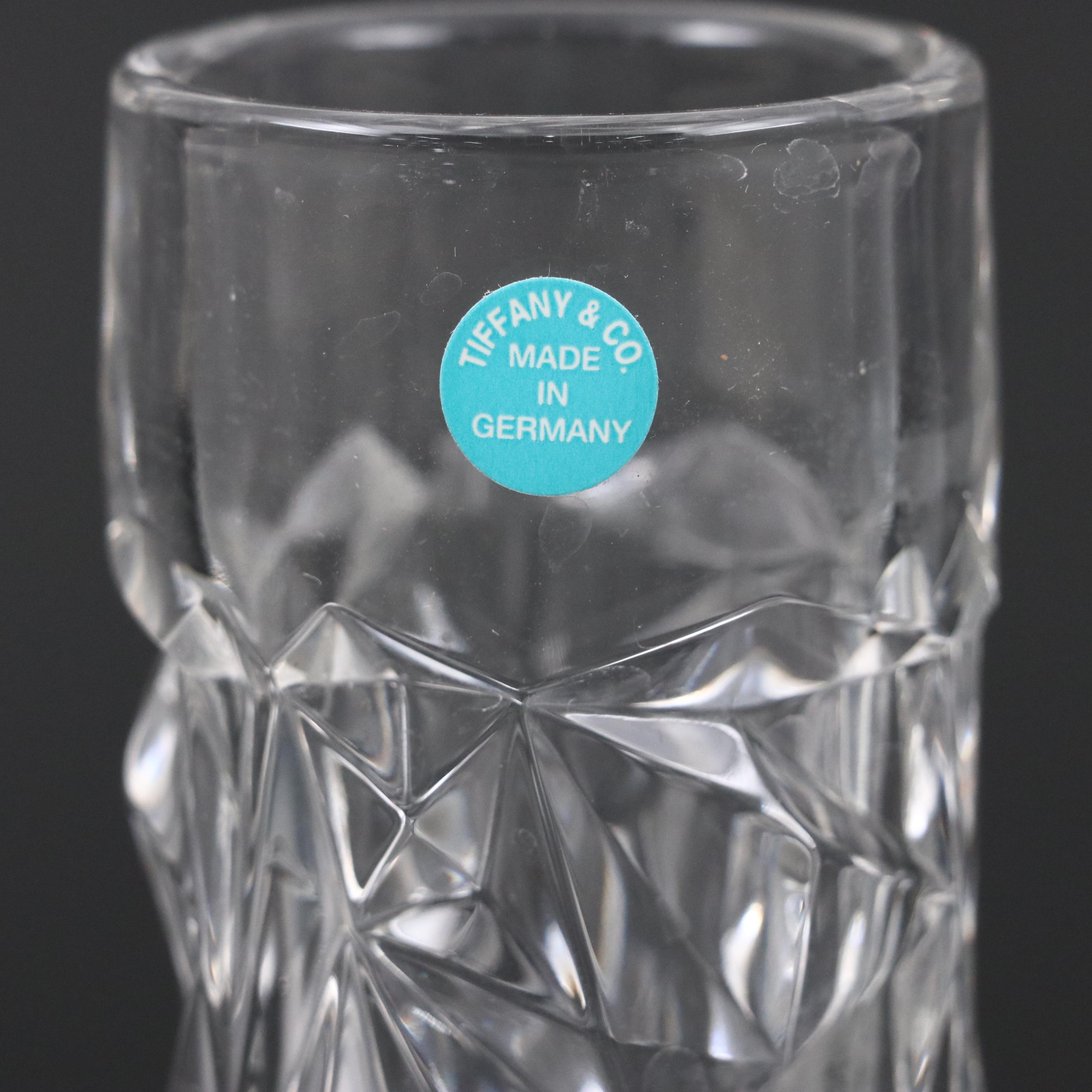 Tiffany & Co. "Rock Cut" Crystal Bud Vase