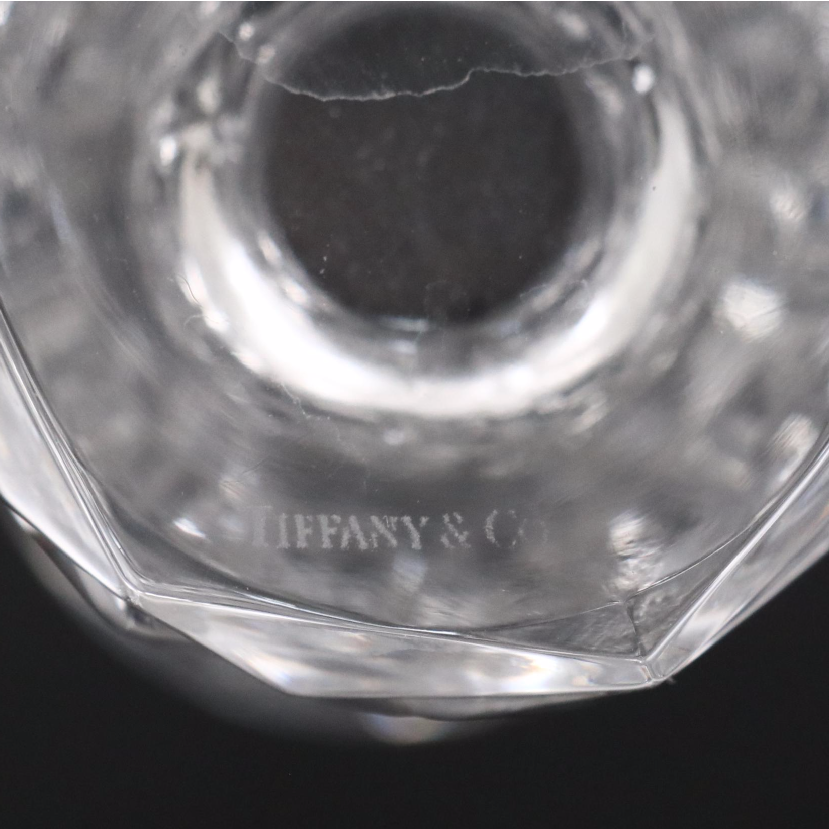 Tiffany & Co. "Rock Cut" Crystal Bud Vase