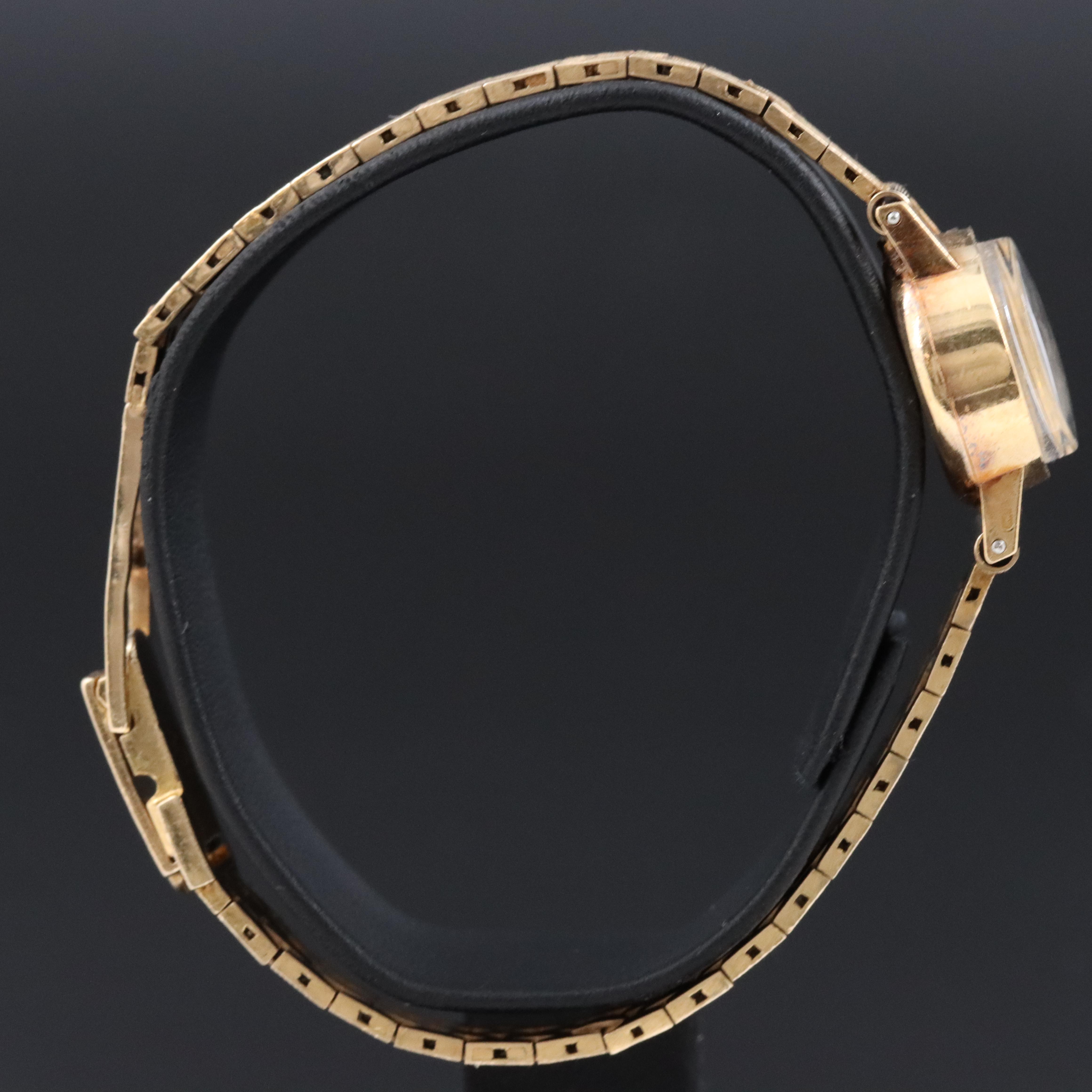 1969 18K Rolex Precision Custom 14K Band Wristwatch