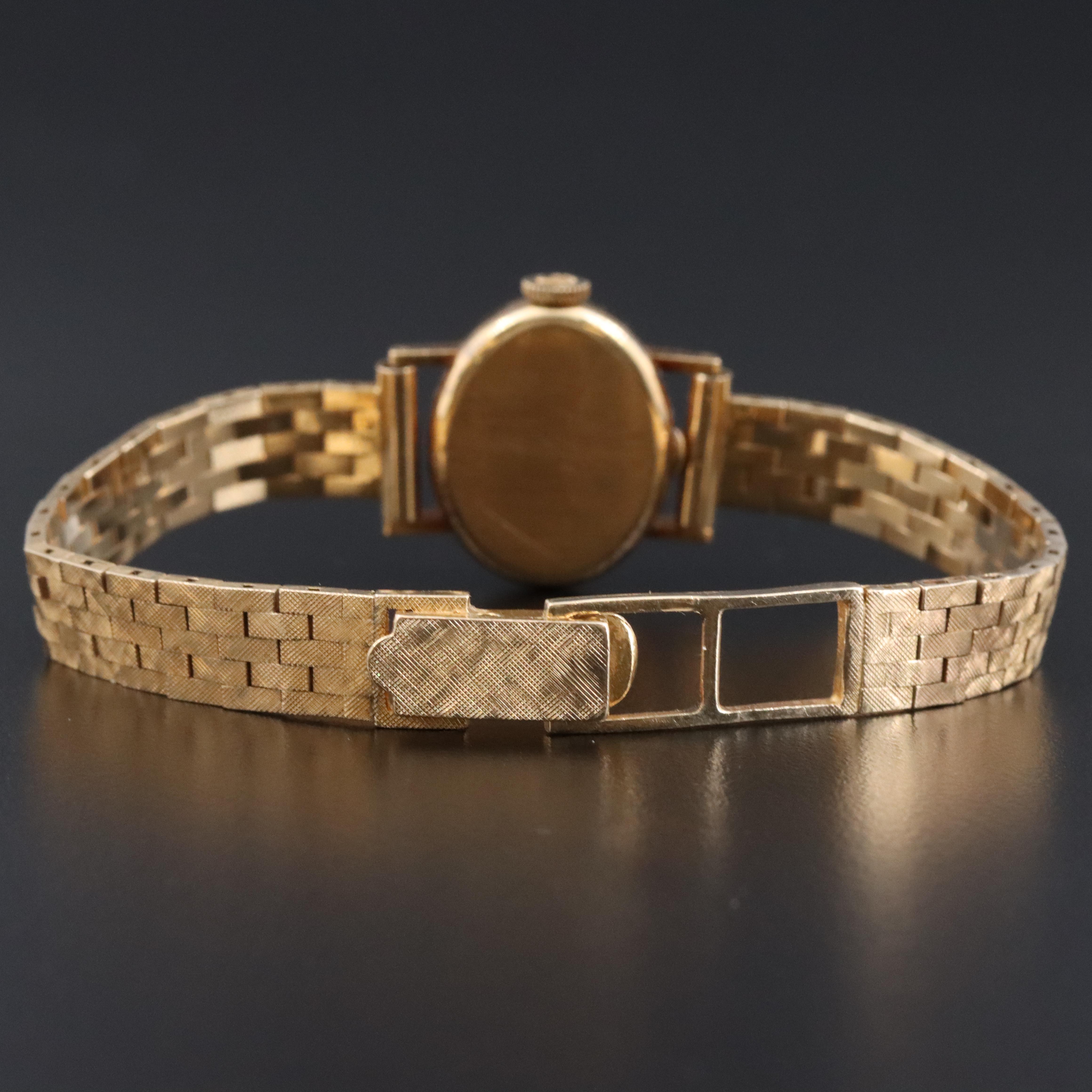 1969 18K Rolex Precision Custom 14K Band Wristwatch