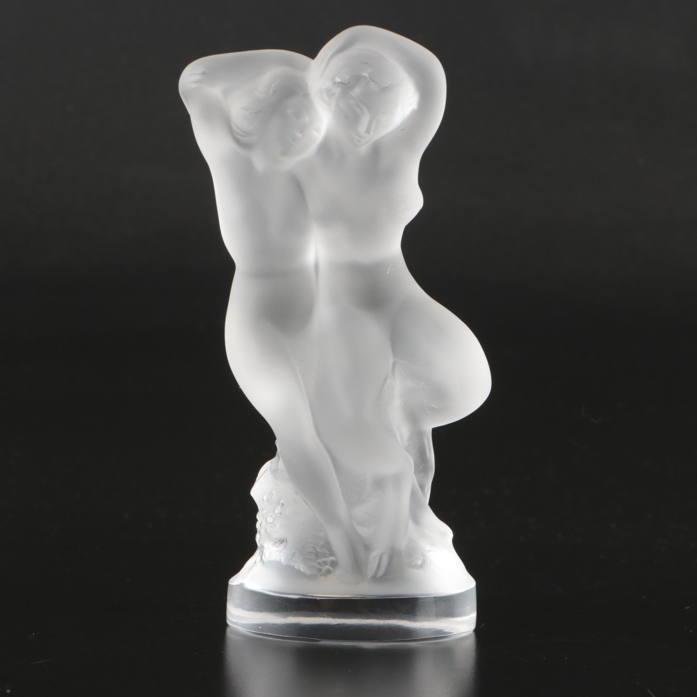 Lalique  "Le Faune" Frosted Crystal Figurine