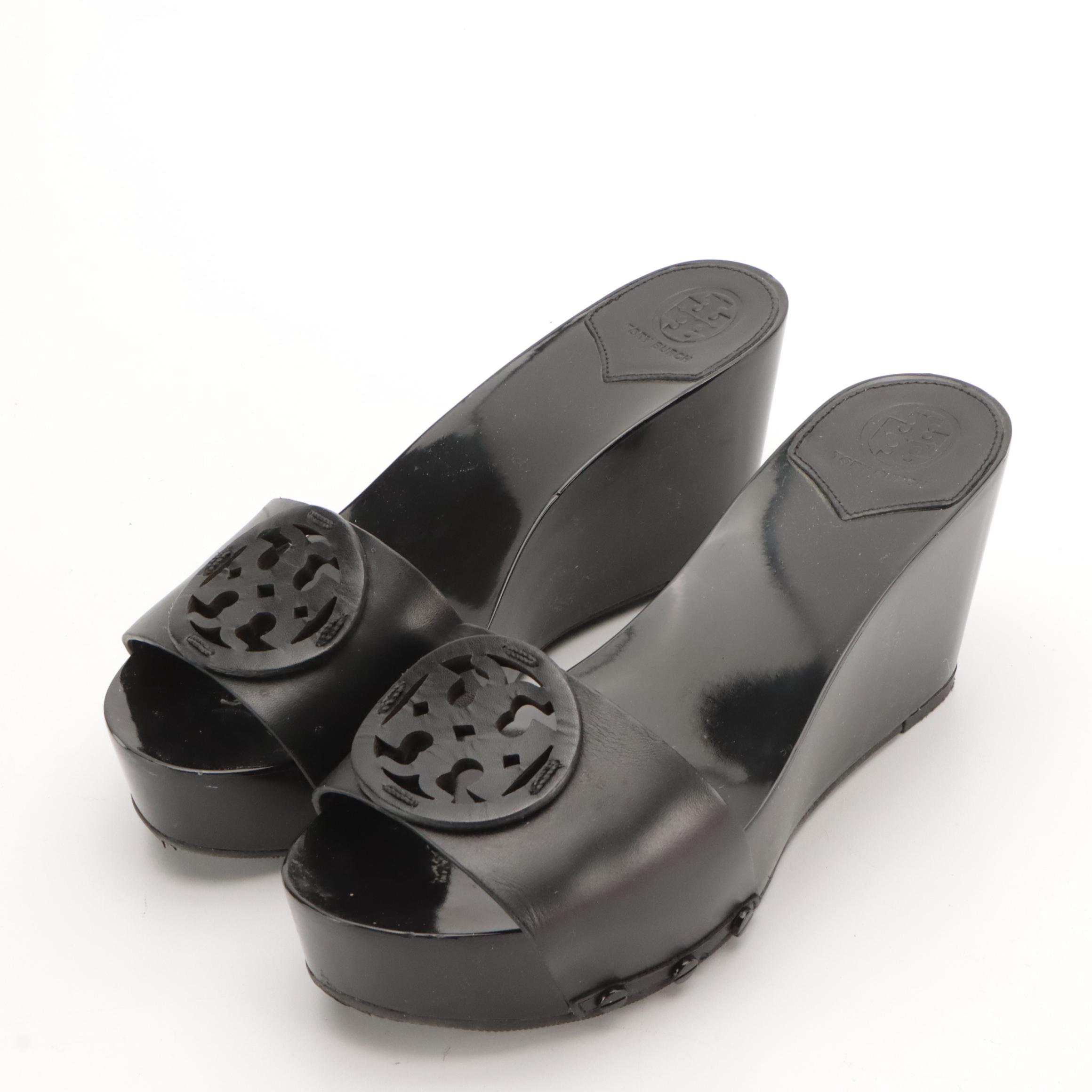 Kate Spade Bikini and Tory Burch Miller Platform Slide Wedges with Boxes