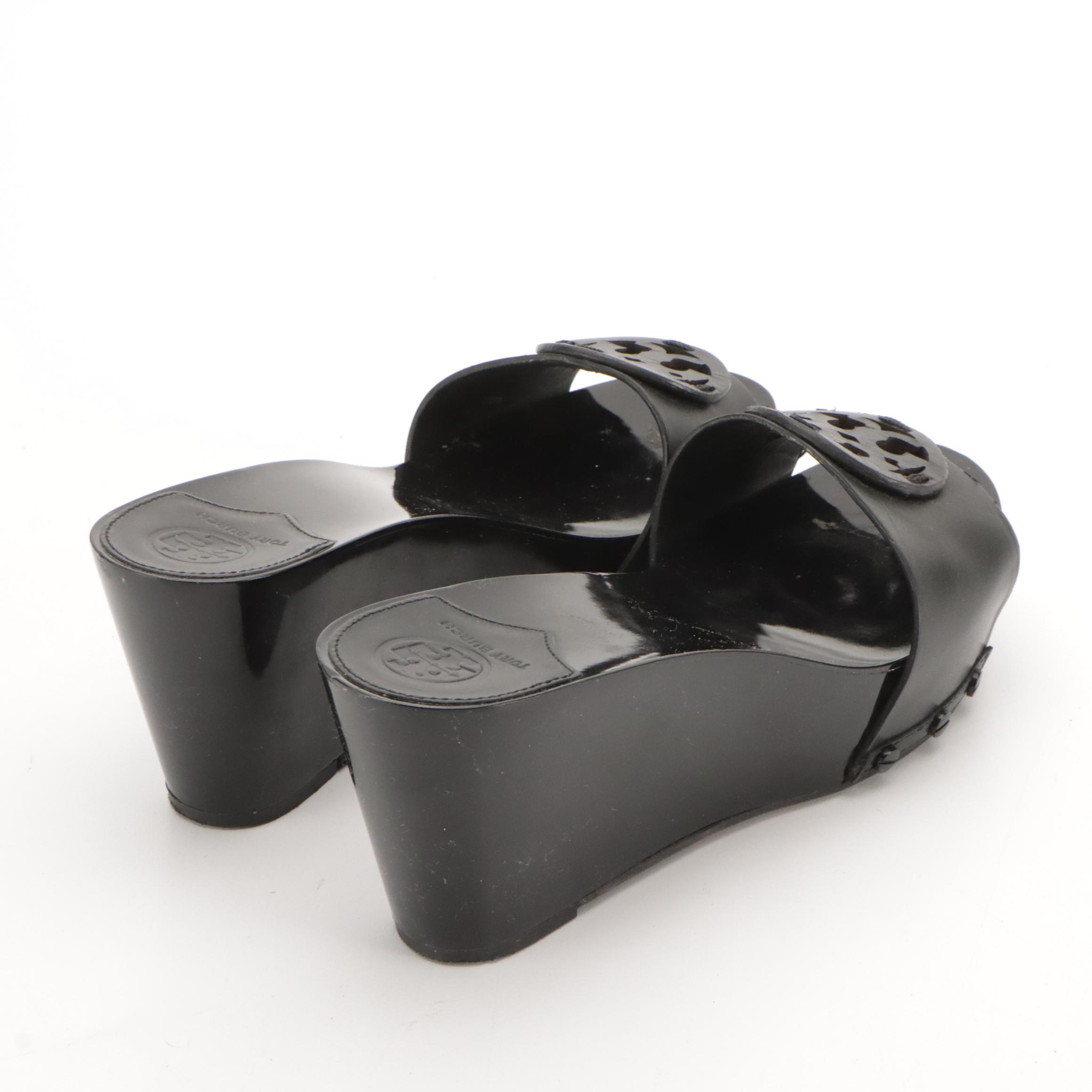 Kate Spade Bikini and Tory Burch Miller Platform Slide Wedges with Boxes