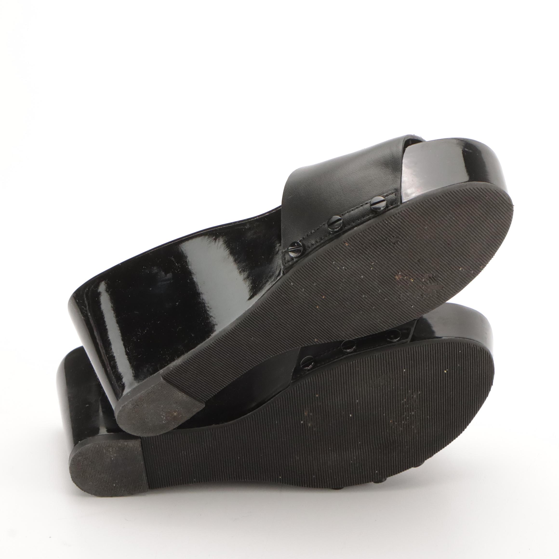 Kate Spade Bikini and Tory Burch Miller Platform Slide Wedges with Boxes