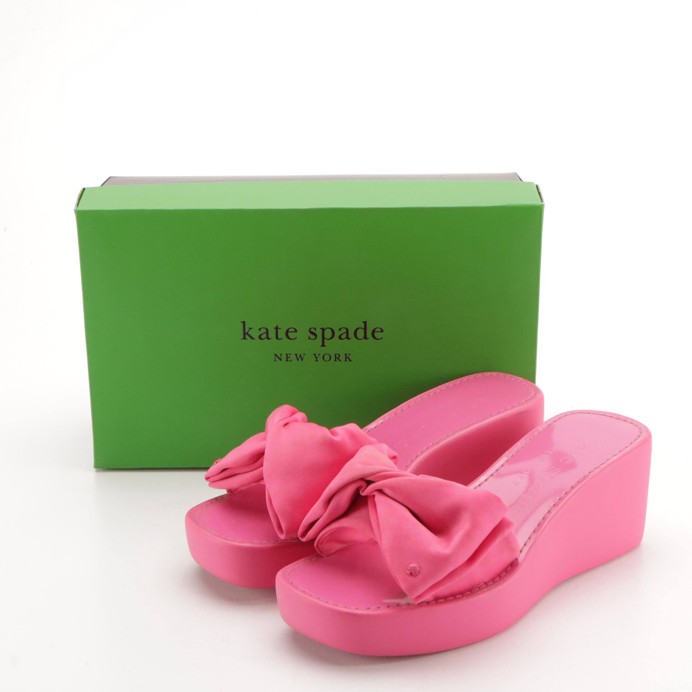 Kate Spade Bikini and Tory Burch Miller Platform Slide Wedges with Boxes