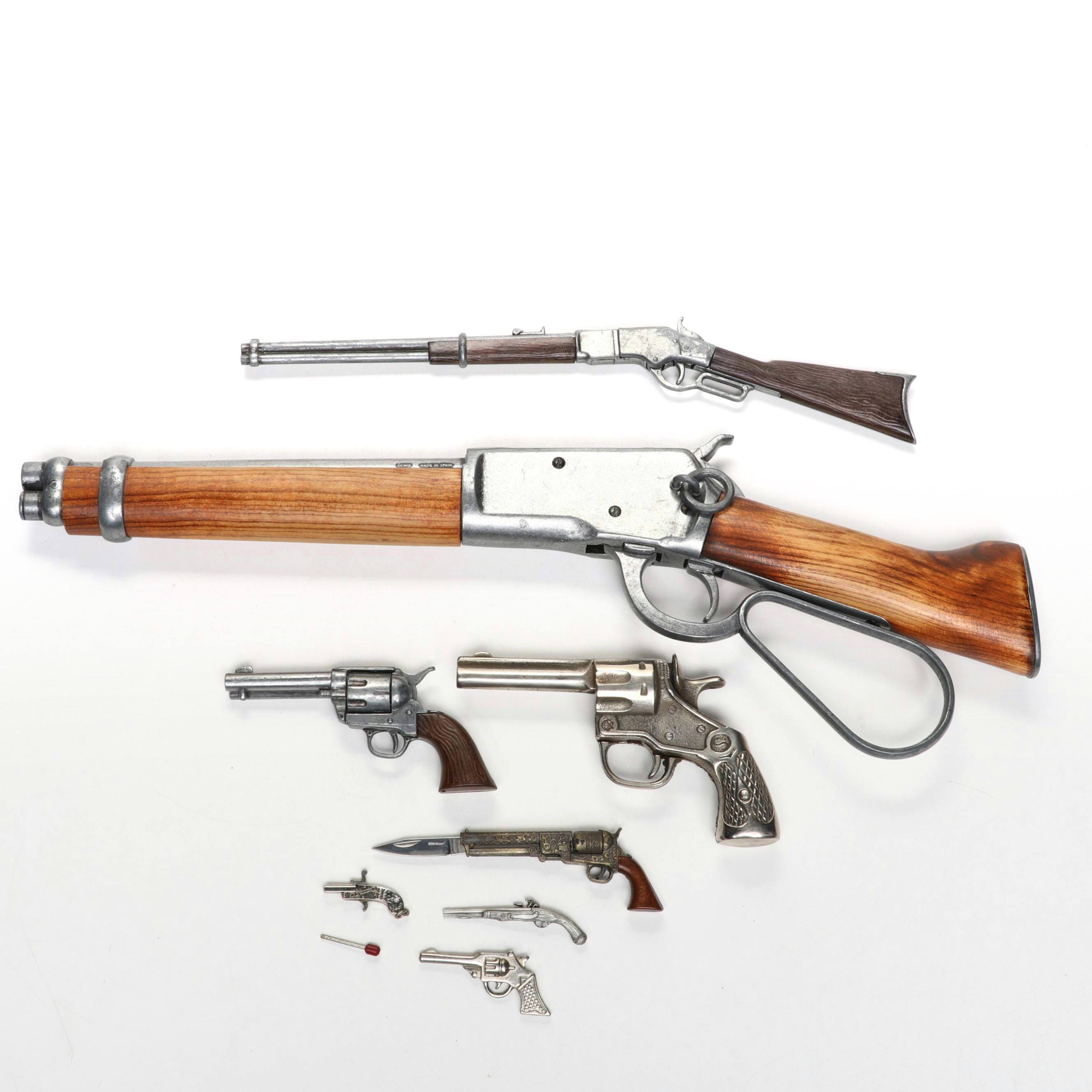 Western M1892 Style Replica Non-Firing Mare's Leg Rifle and More
