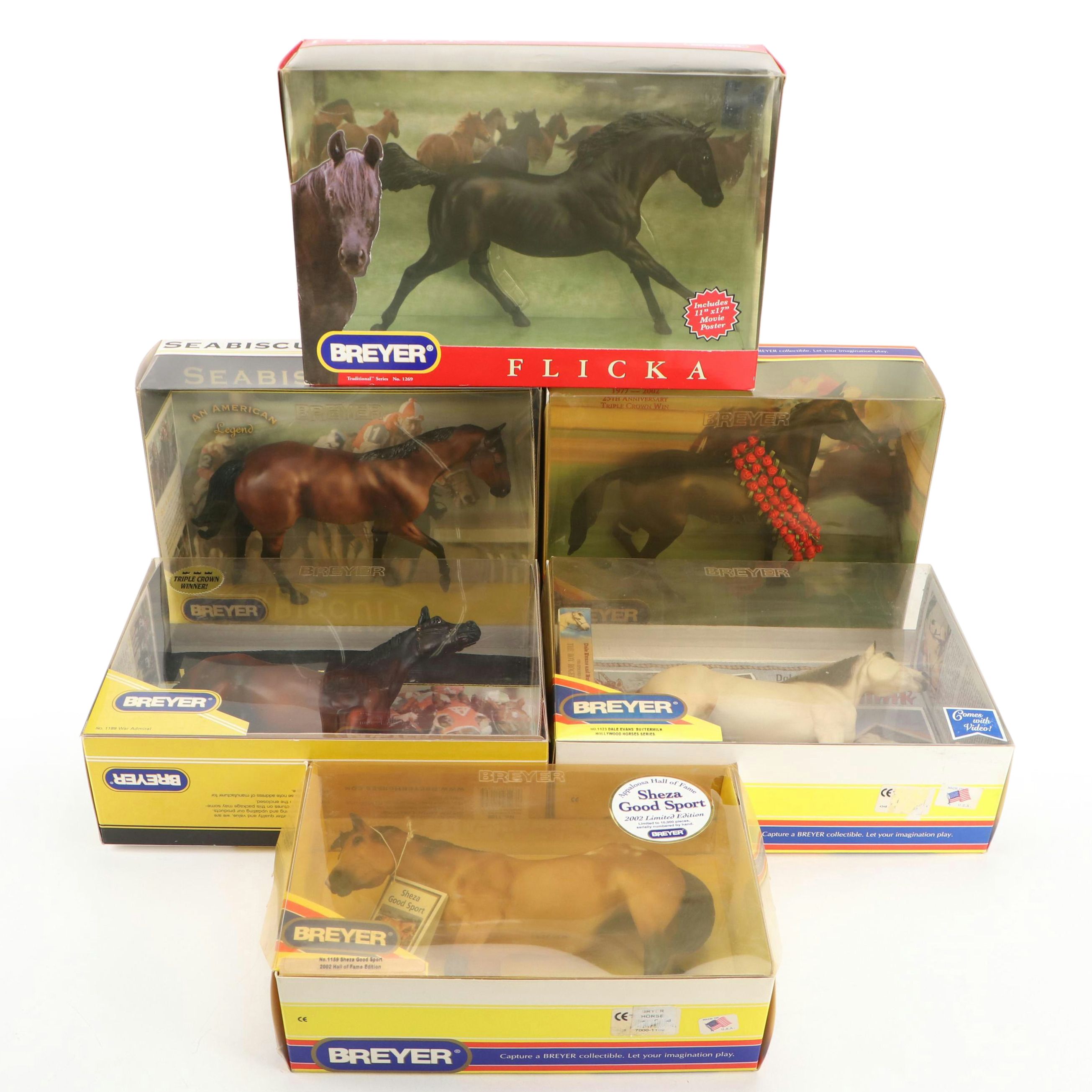 Breyer "Seattle Slew," "War Admiral," "Seabiscuit" and More Model Horses