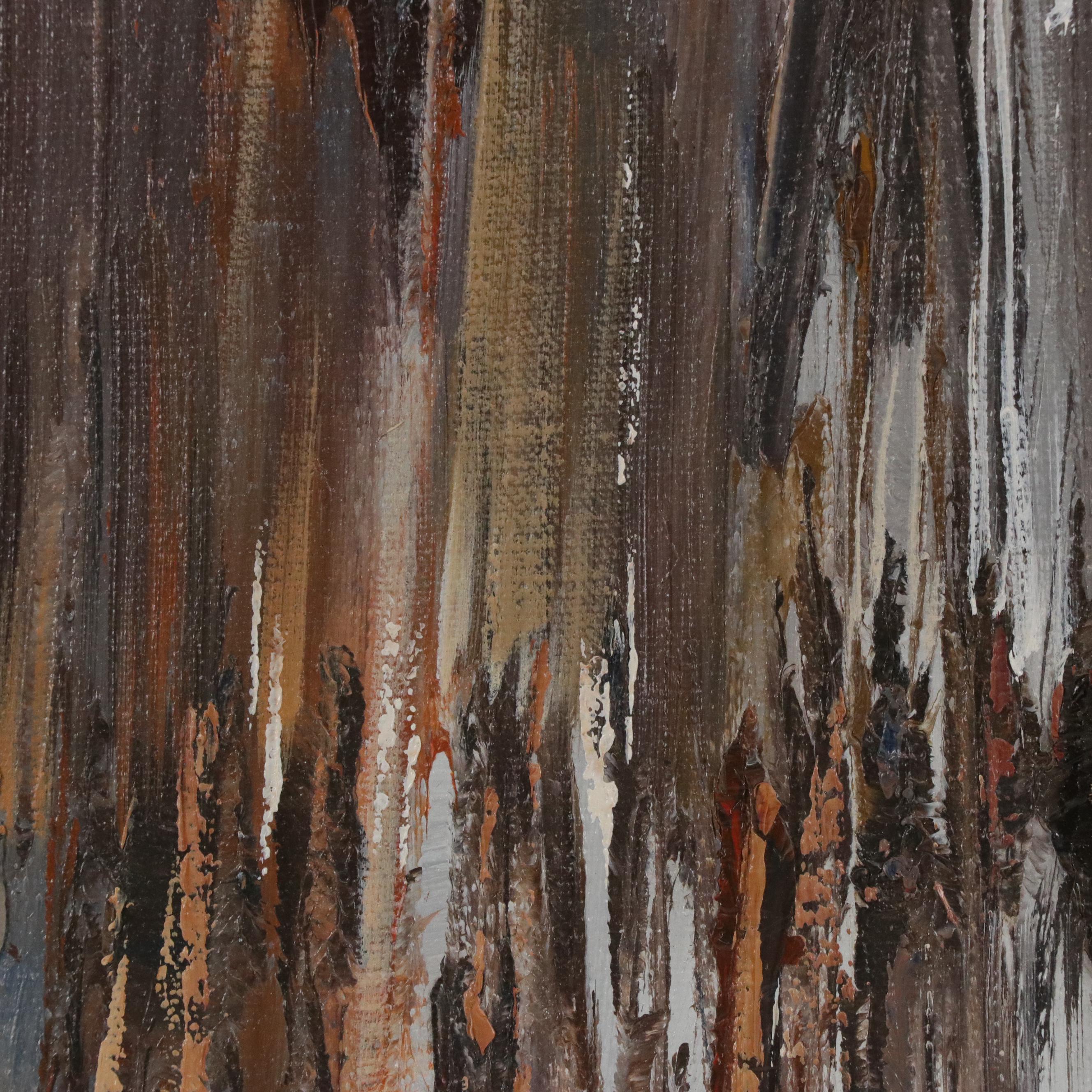 Young Woo Abstract Acrylic Painting, Circa 2000