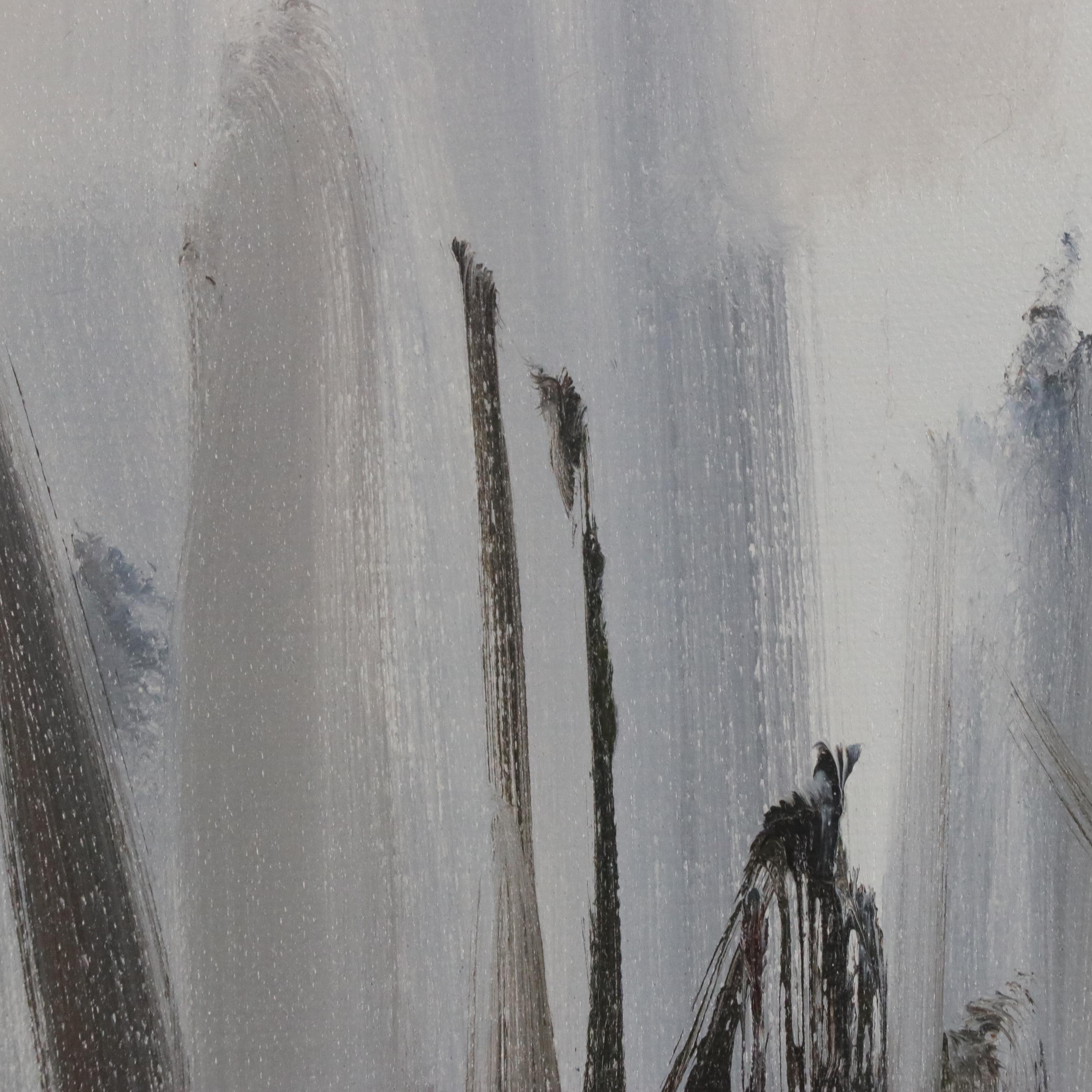 Young Woo Abstract Acrylic Painting, Circa 2000