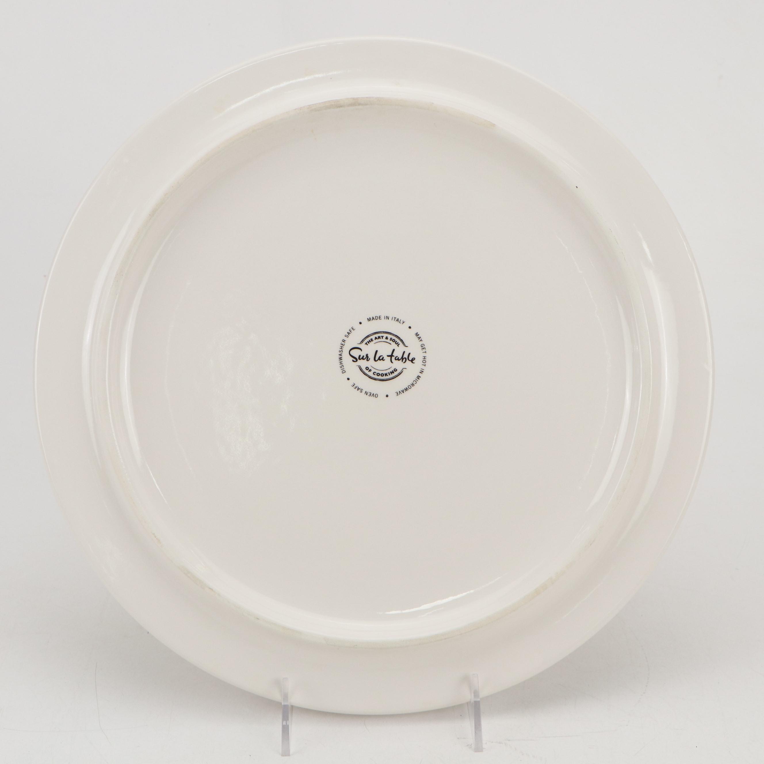 Sur La Table Ceramic Tuscan Landscape Oval Platter and Serving Pieces